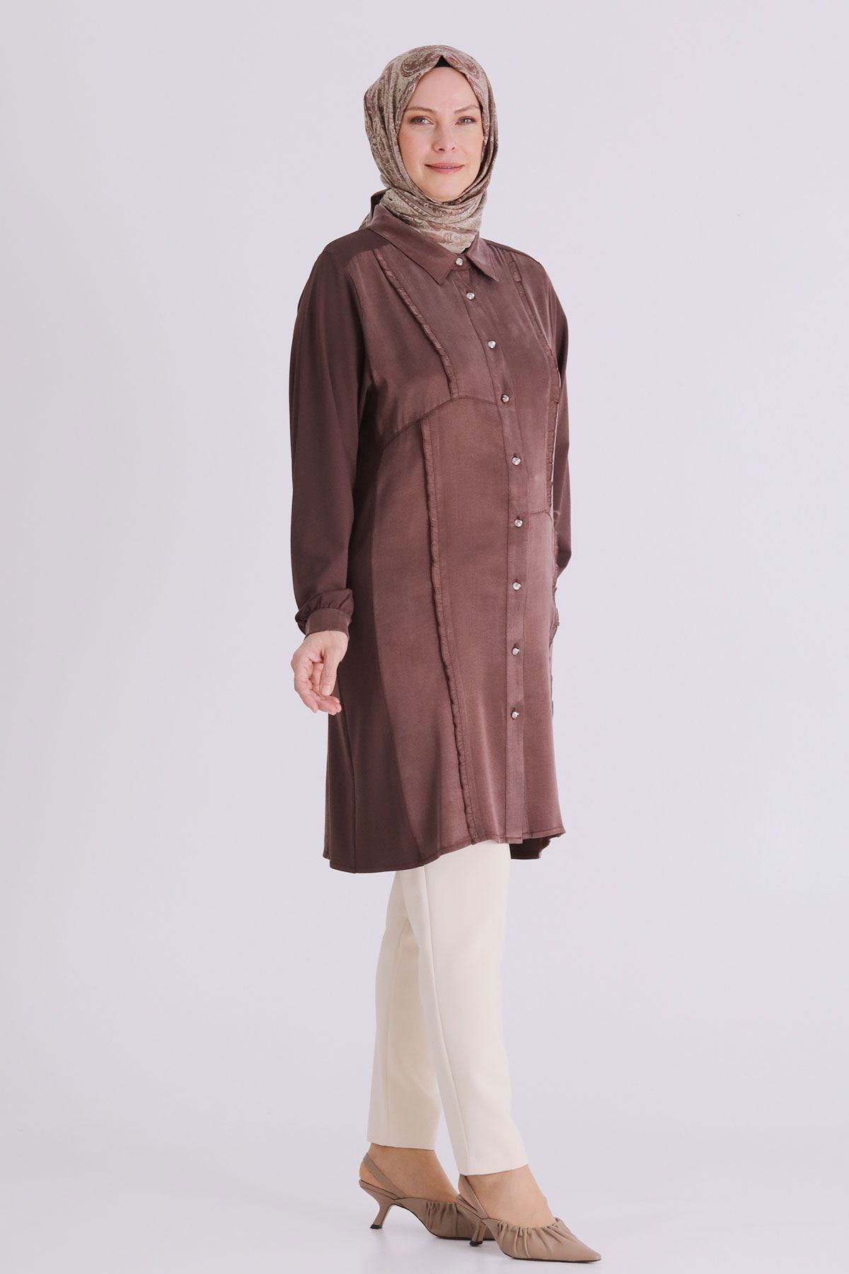 Behrem Tunik- LYN04368 Kahve