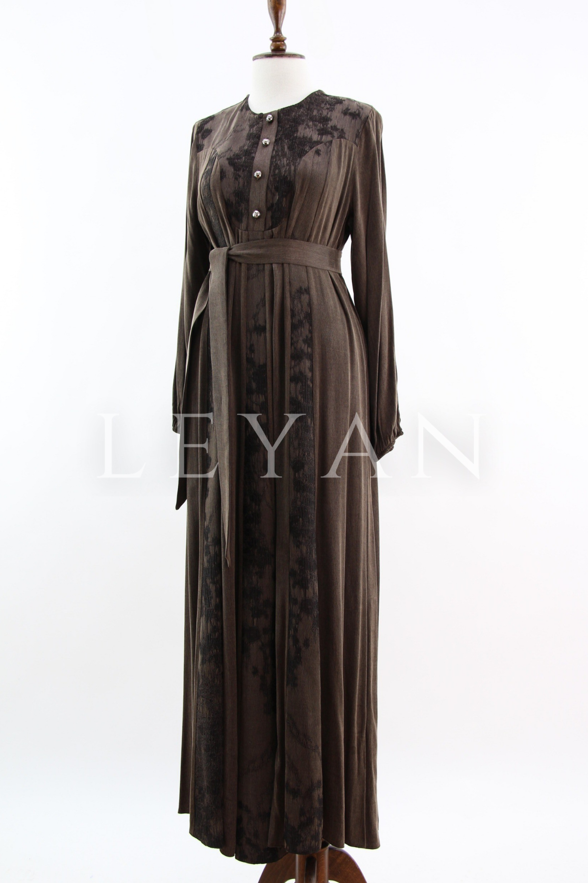 Orhan Store Elbise- LYN04404 Kahve