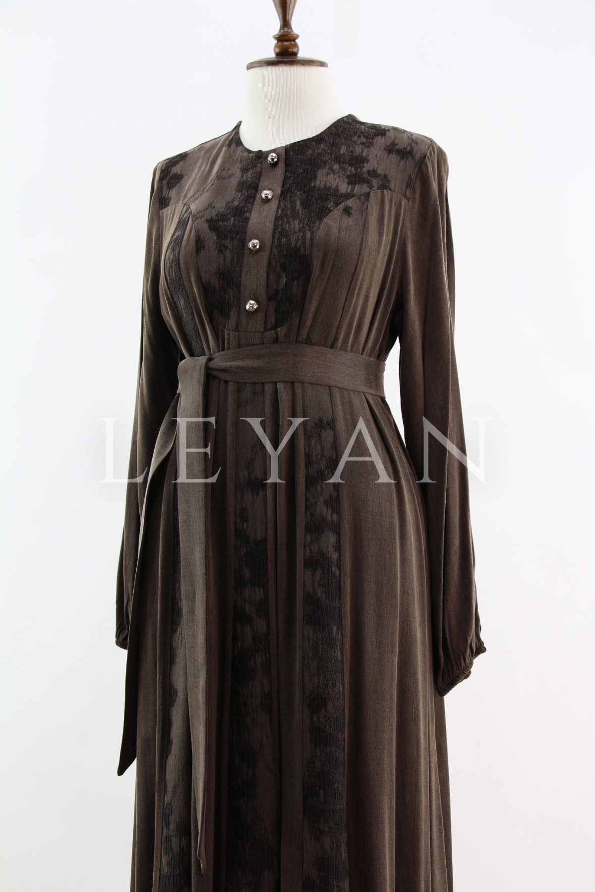 Orhan Store Elbise- LYN04404 Kahve