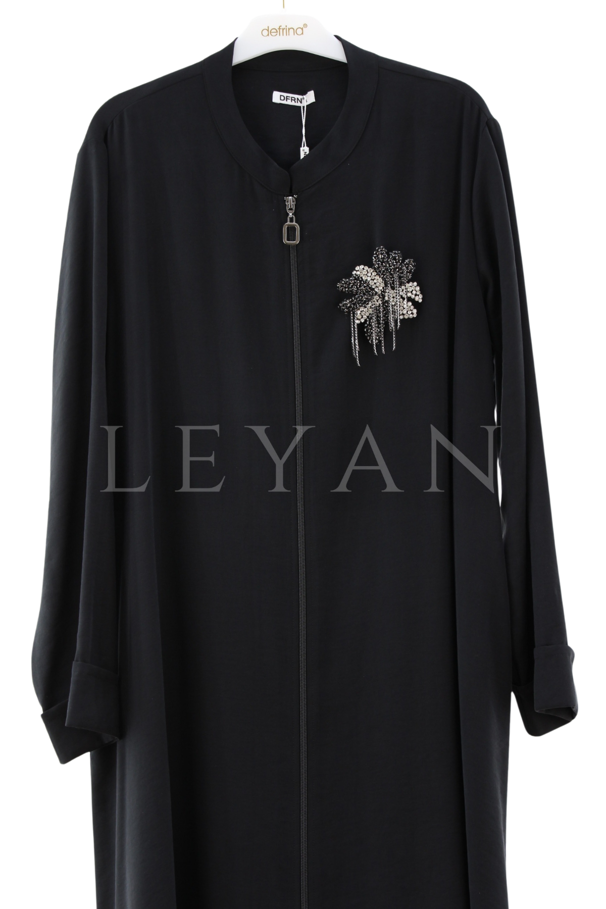 Defrina Broş Detaylı Ceket- LYN04411 Siyah