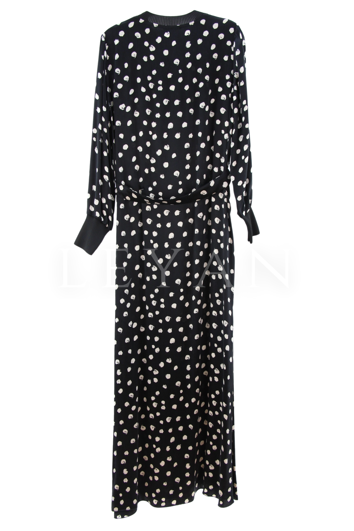 Defrina Puantiyeli Elbise- LYN04415 Siyah