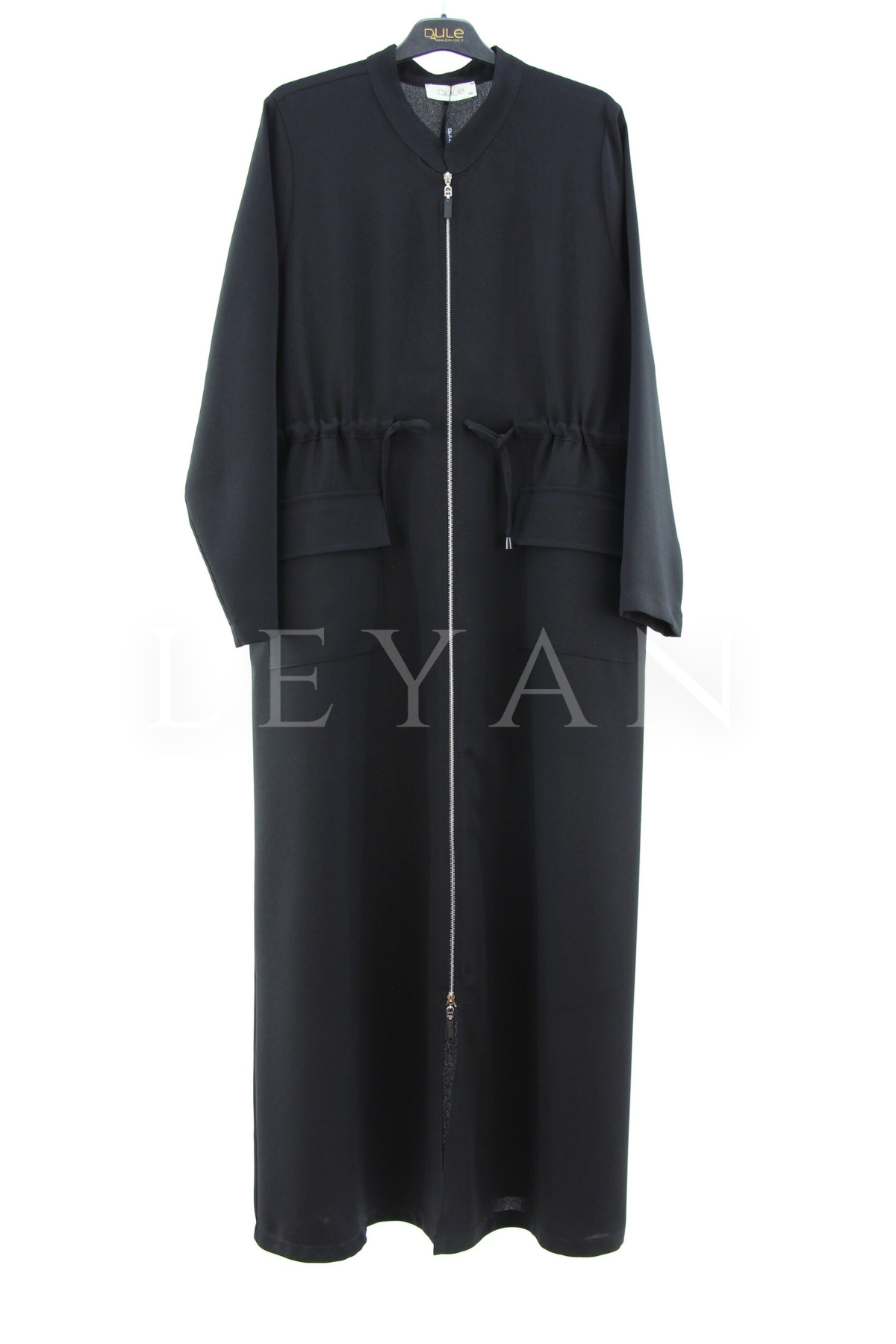 Dule Fermuarlı Krep Kap- LYN04421 Siyah
