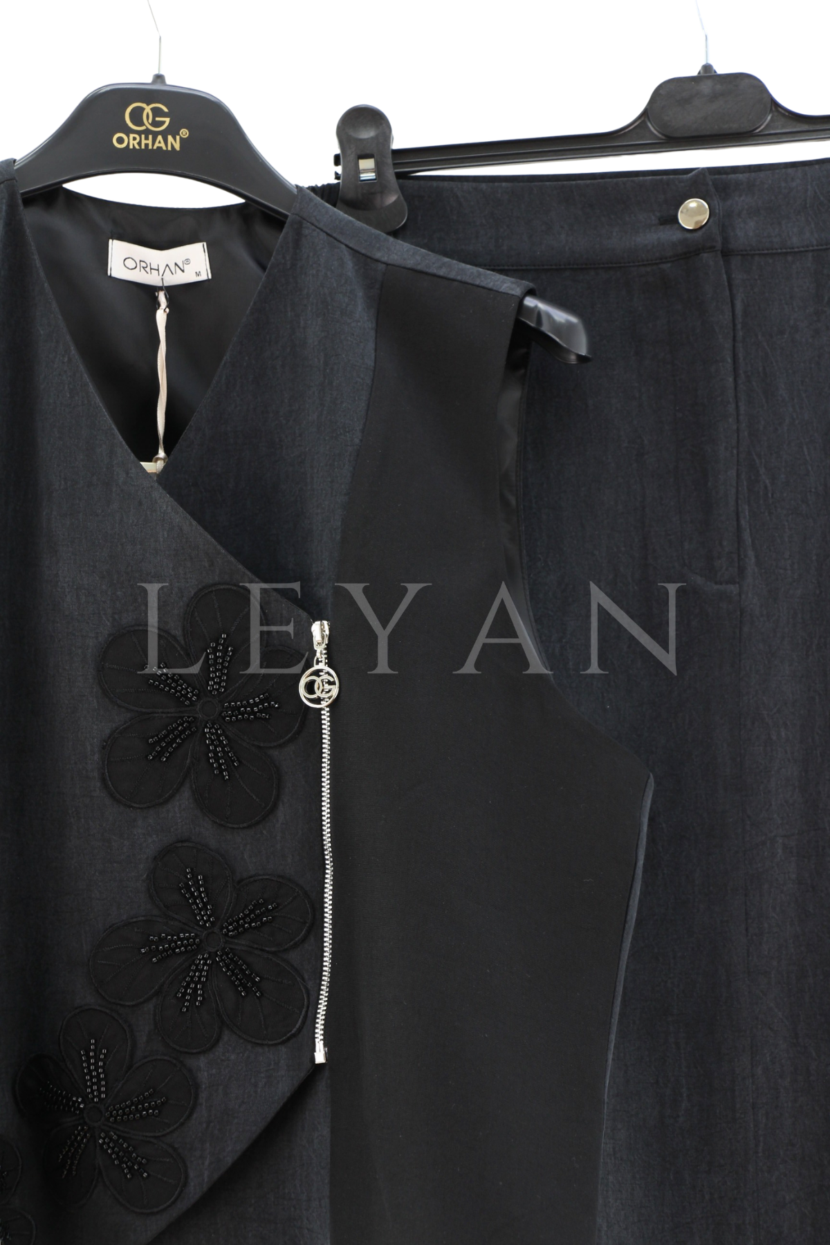 Orhan Store Yelekli Takım- LYN04398 Siyah