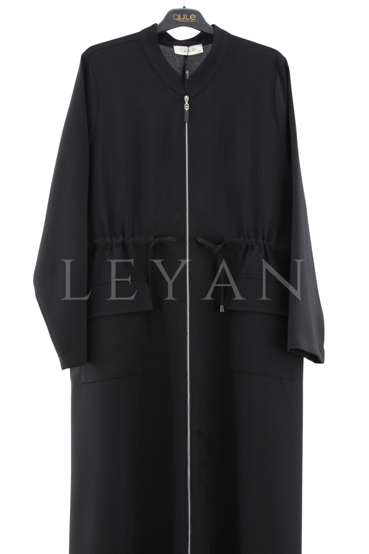 Dule Fermuarlı Krep Kap- LYN04421 Siyah