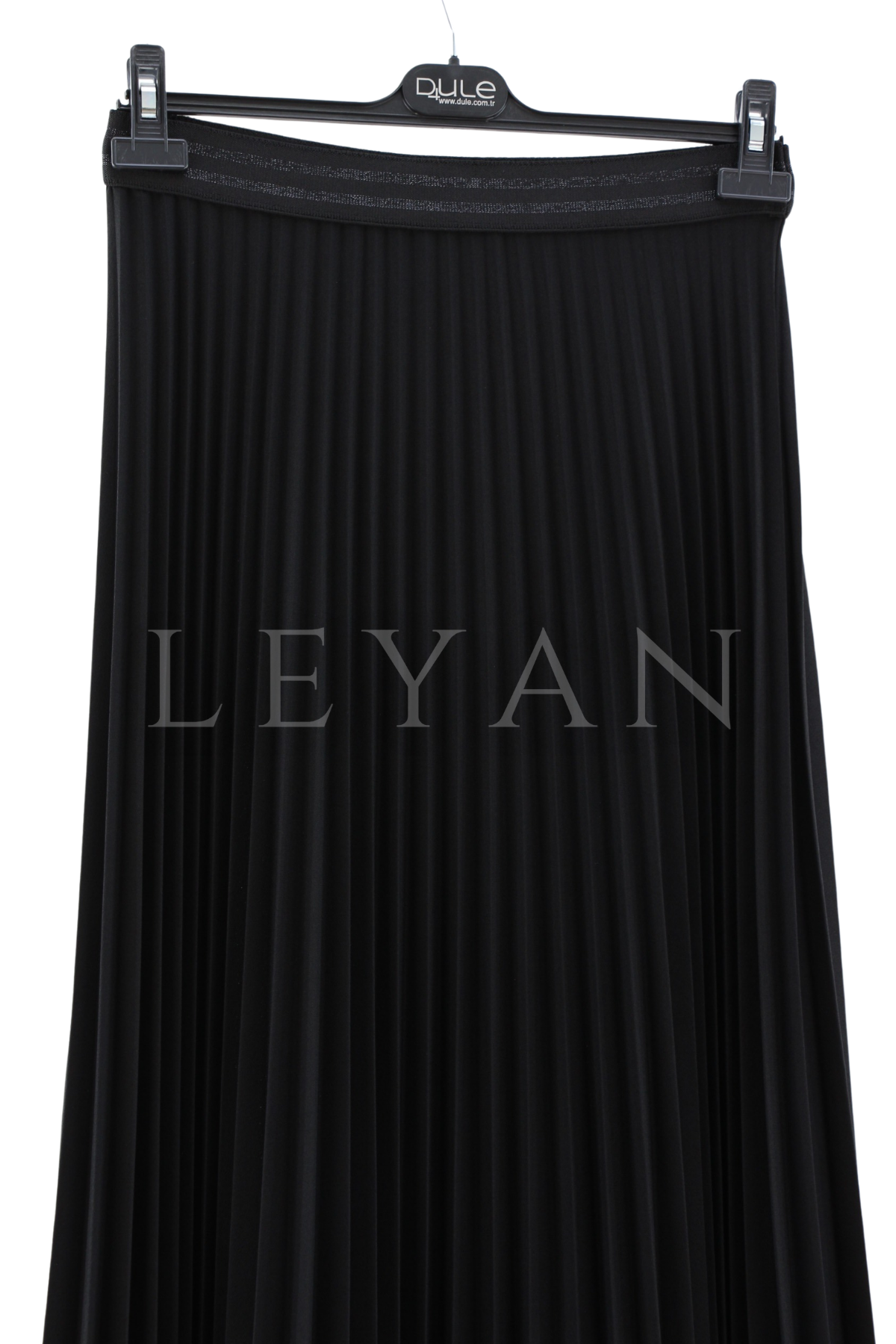 Dule Scuba Pliseli Etek- LYN04419 Siyah
