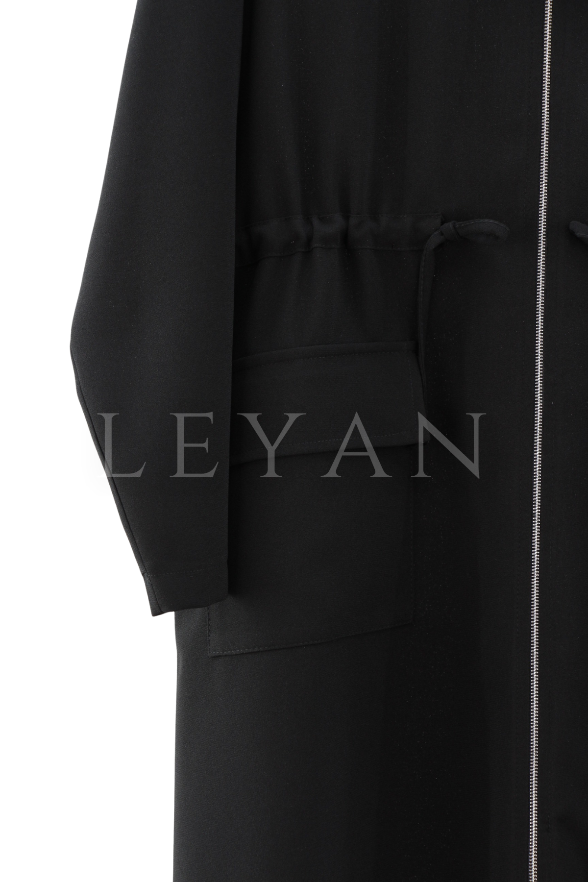 Dule Fermuarlı Krep Kap- LYN04421 Siyah