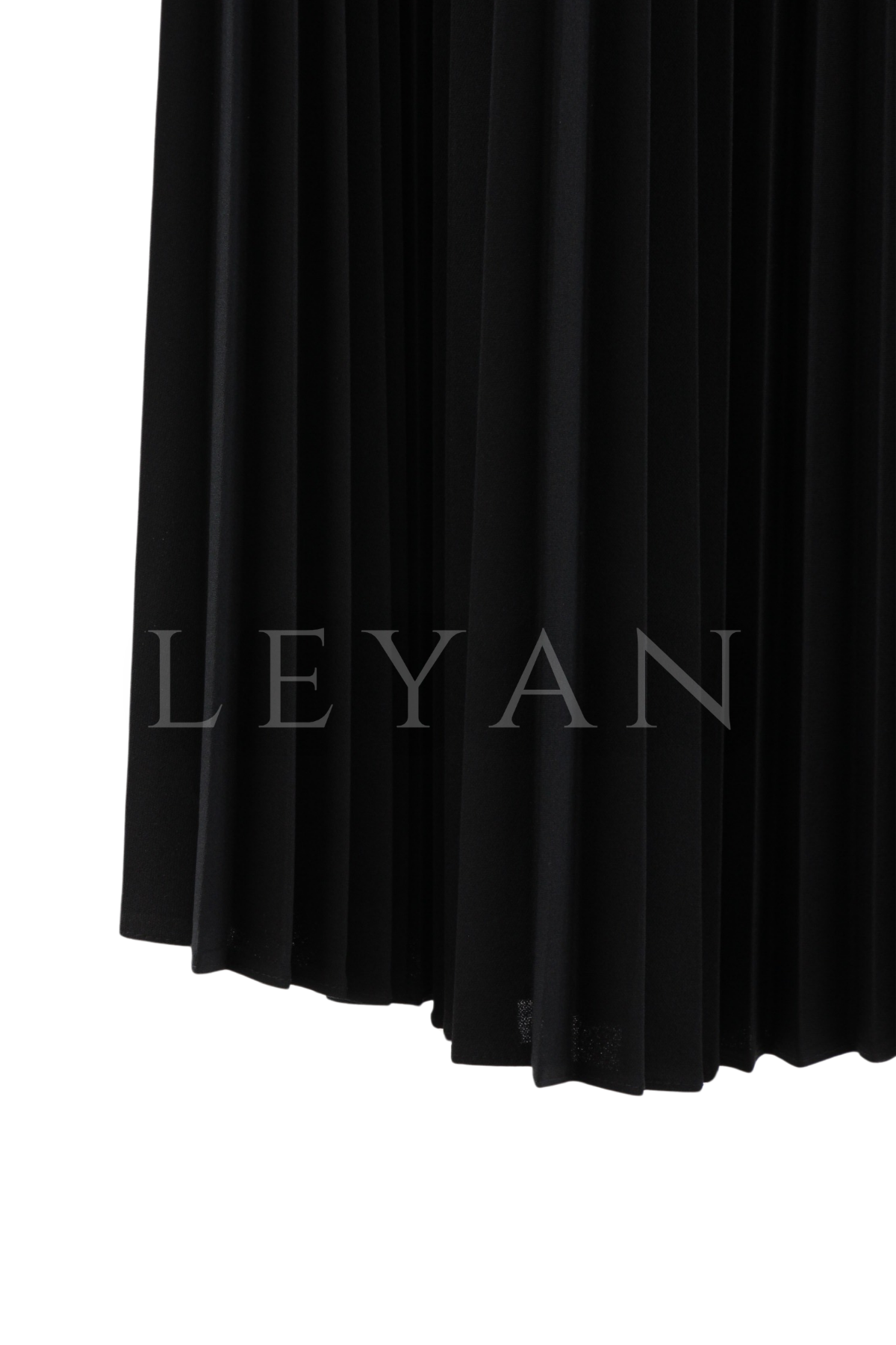 Dule Scuba Pliseli Etek- LYN04419 Siyah