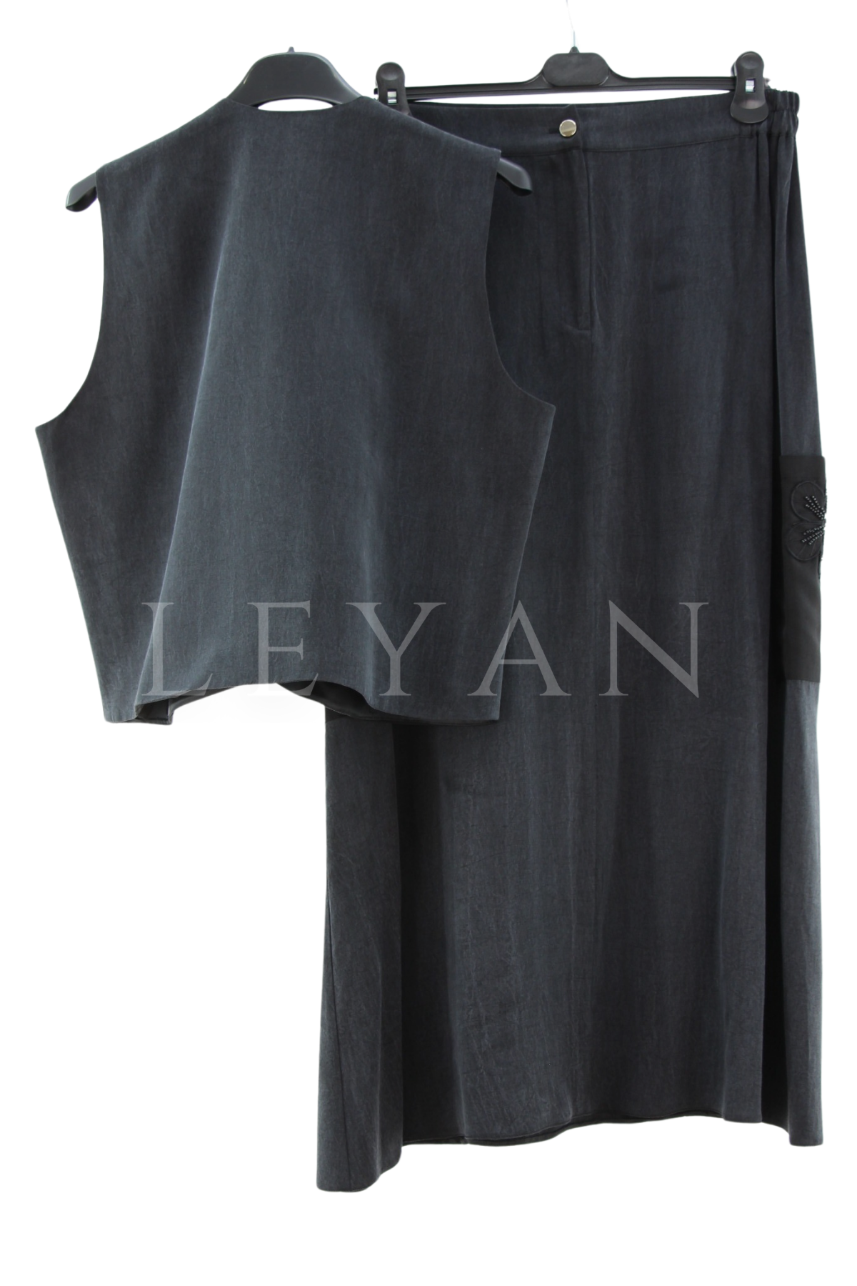 Orhan Store Yelekli Takım- LYN04398 Siyah