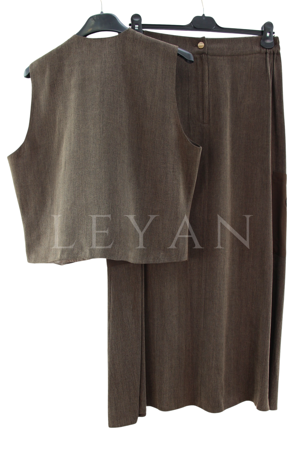 Orhan Store Yelekli Takım- LYN04398 Kahve