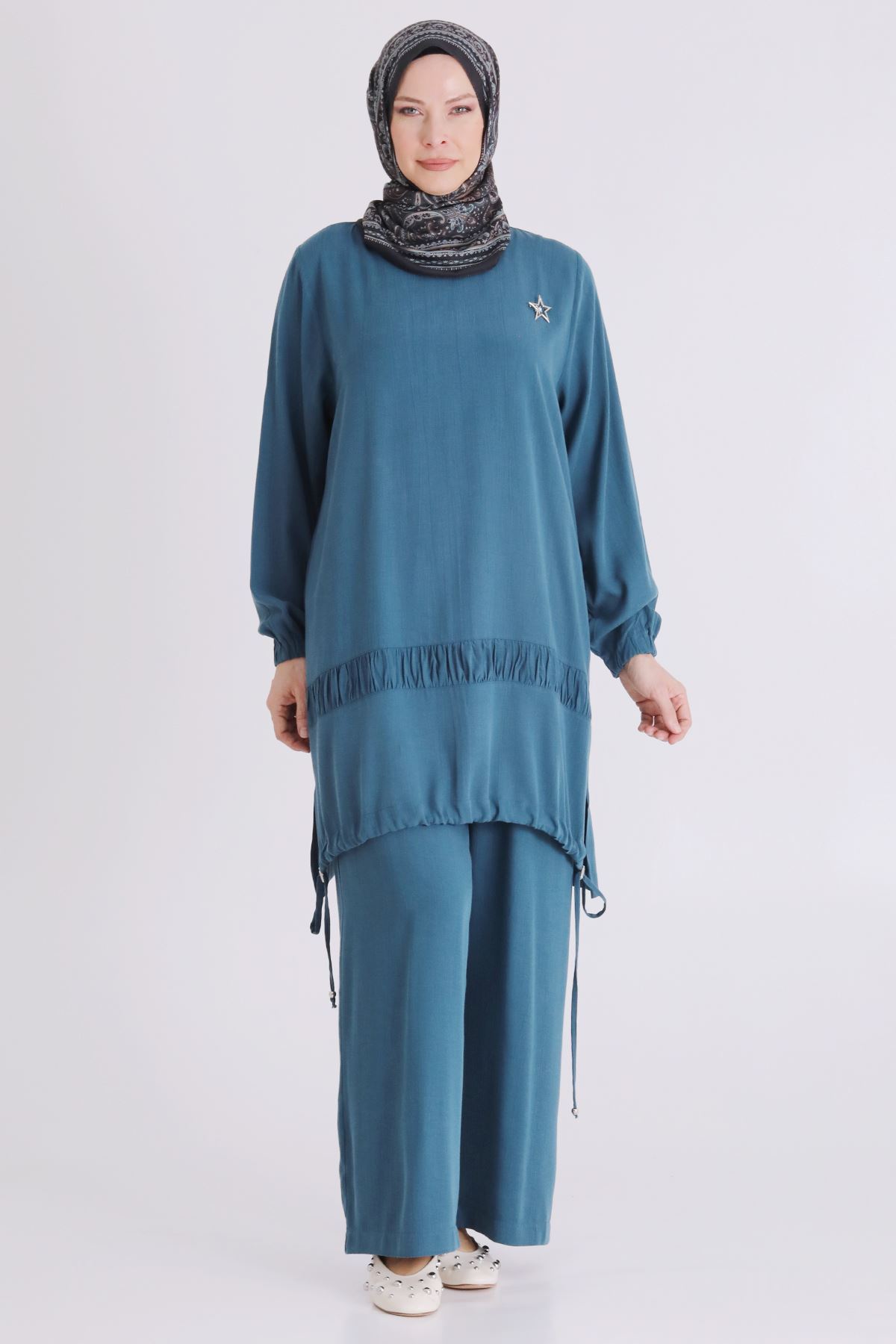 Behrem Büzgülü Takım- LYN04424 Petrol