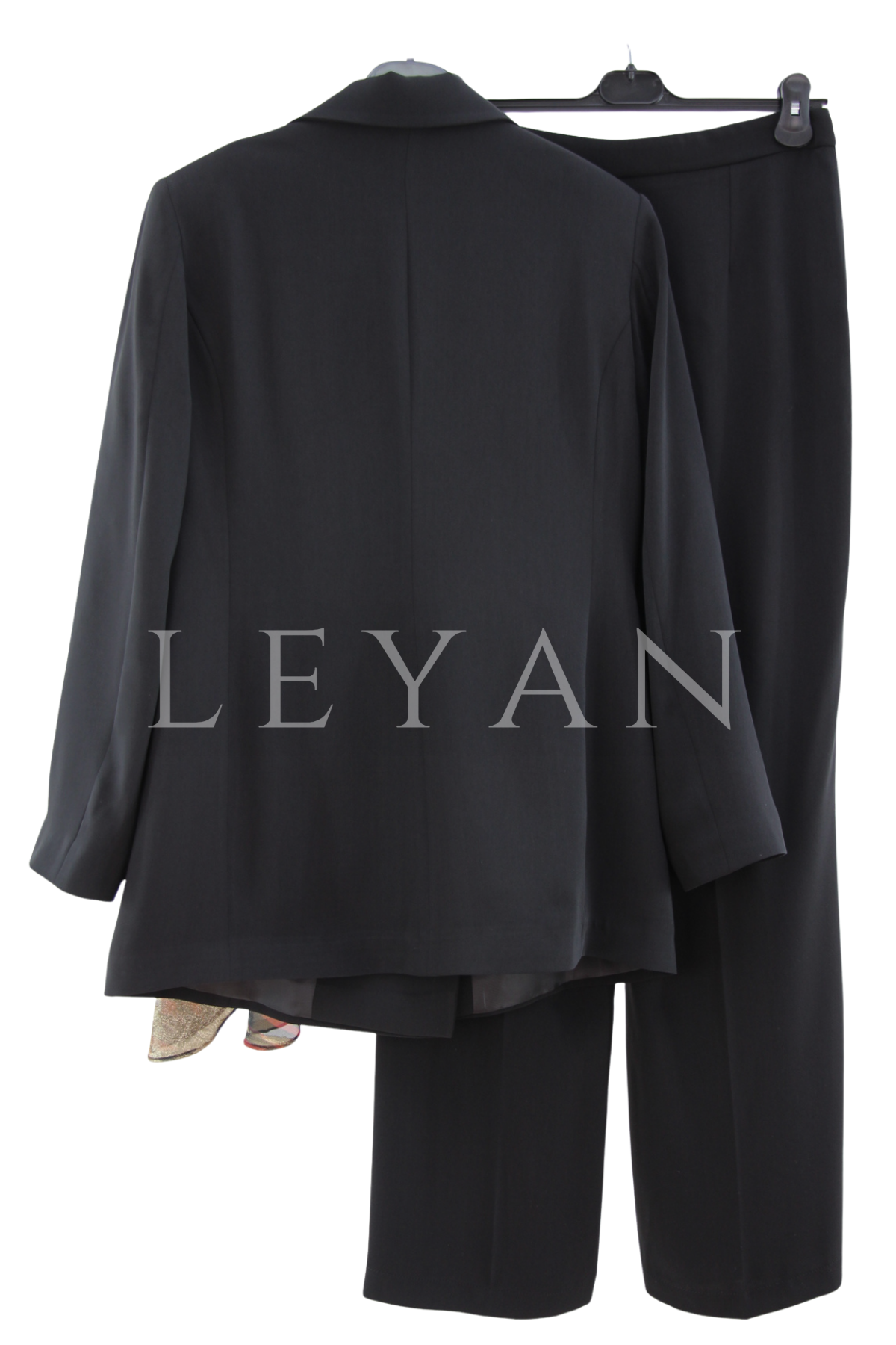 Orhan Store Fularlı Blazer Takım- LYN04425 Siyah