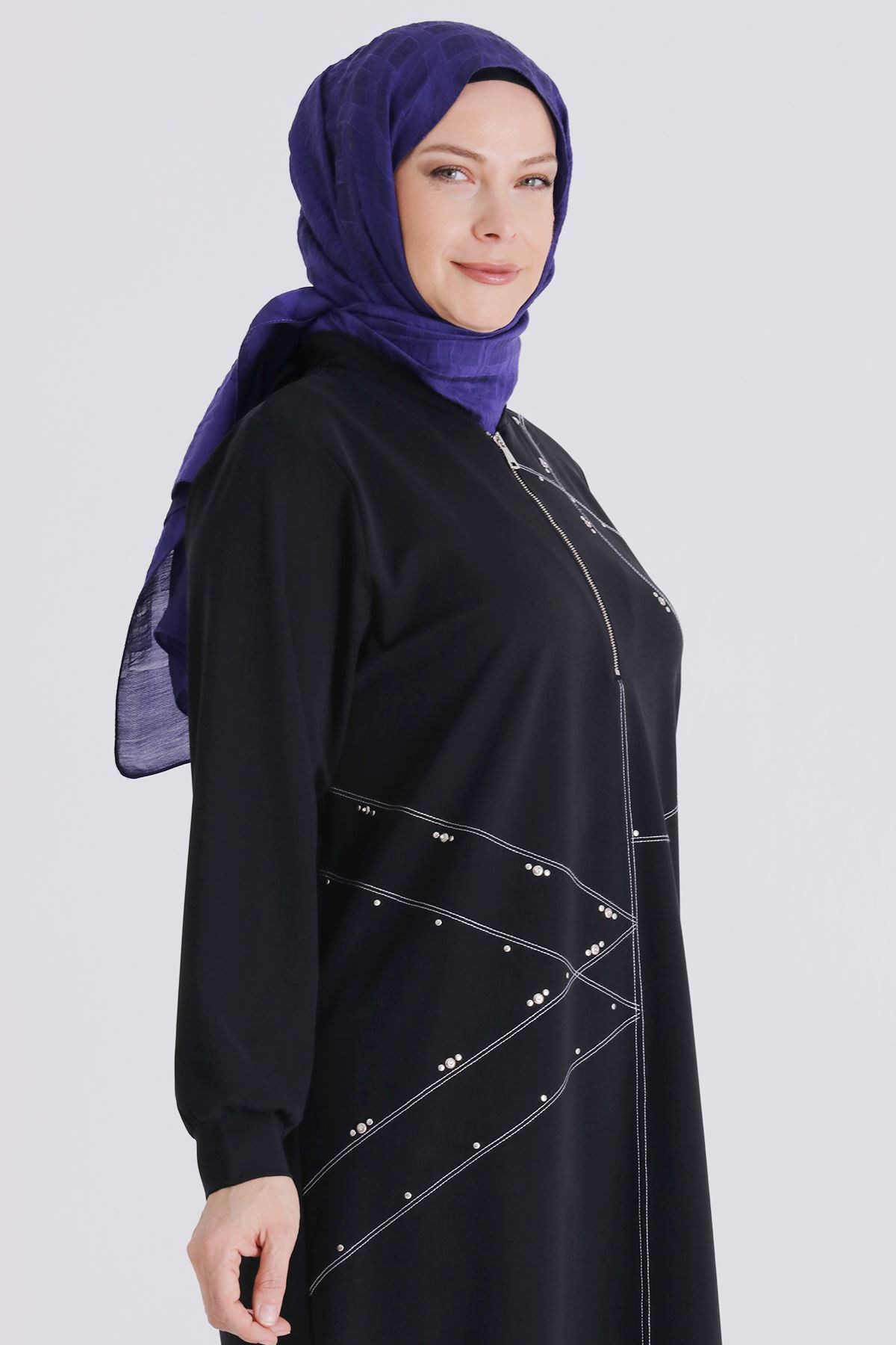 Behrem Zımba Detaylı Tunik- LYN04429 Siyah