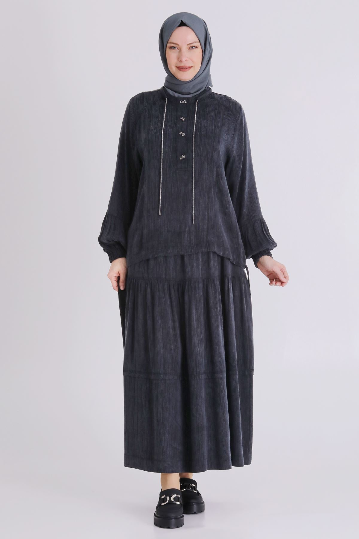 Behrem Qupra Etekli Takım- LYN04432 Siyah