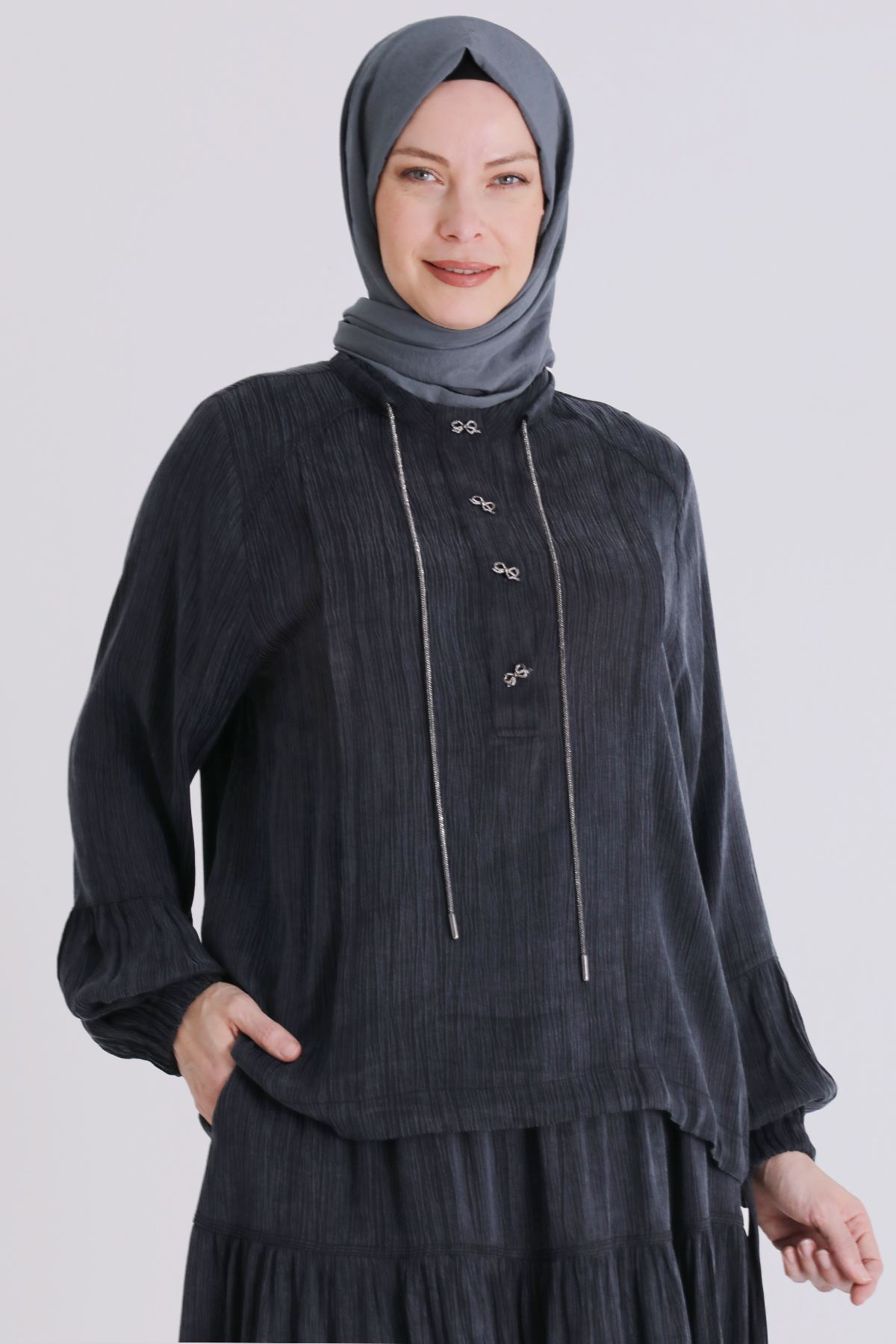 Behrem Qupra Etekli Takım- LYN04432 Siyah