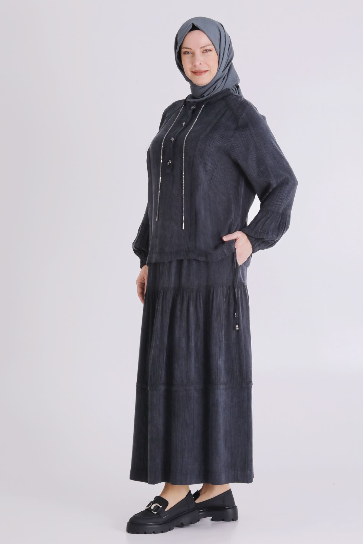 Behrem Qupra Etekli Takım- LYN04432 Siyah