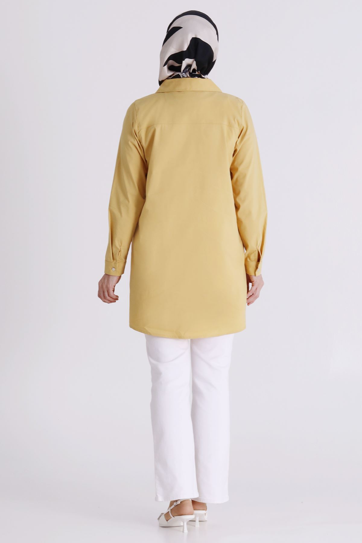 Behrem Taş İşlemeli Tunik- LYN04391 Safran