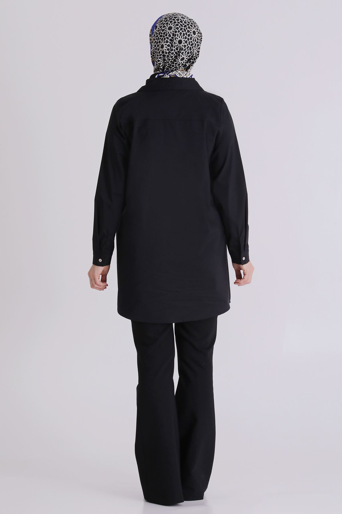 Behrem Taş İşlemeli Tunik- LYN04391 Siyah