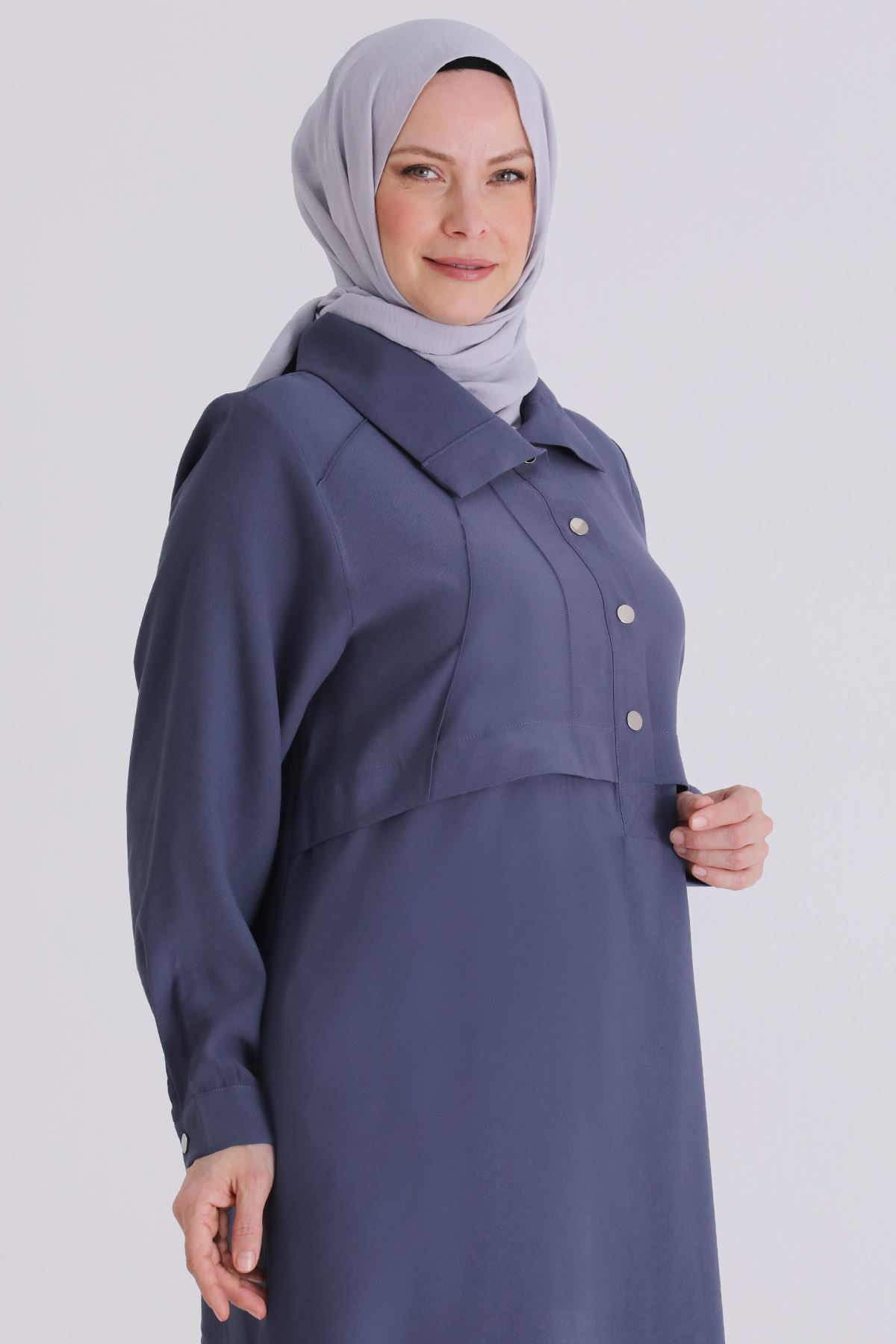 Behrem Nervür Detaylı Takım- LYN04436 Duman Mavi