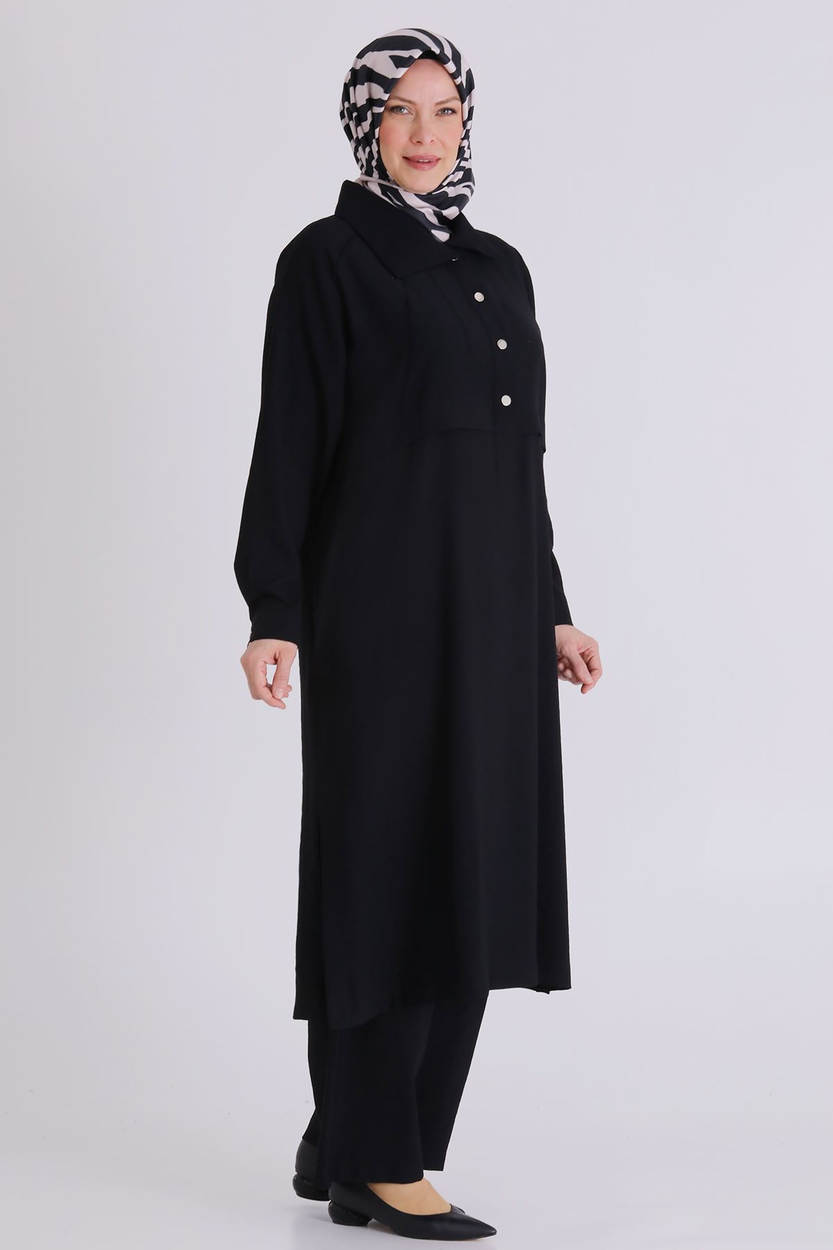 Behrem Nervür Detaylı Takım- LYN04436 Siyah