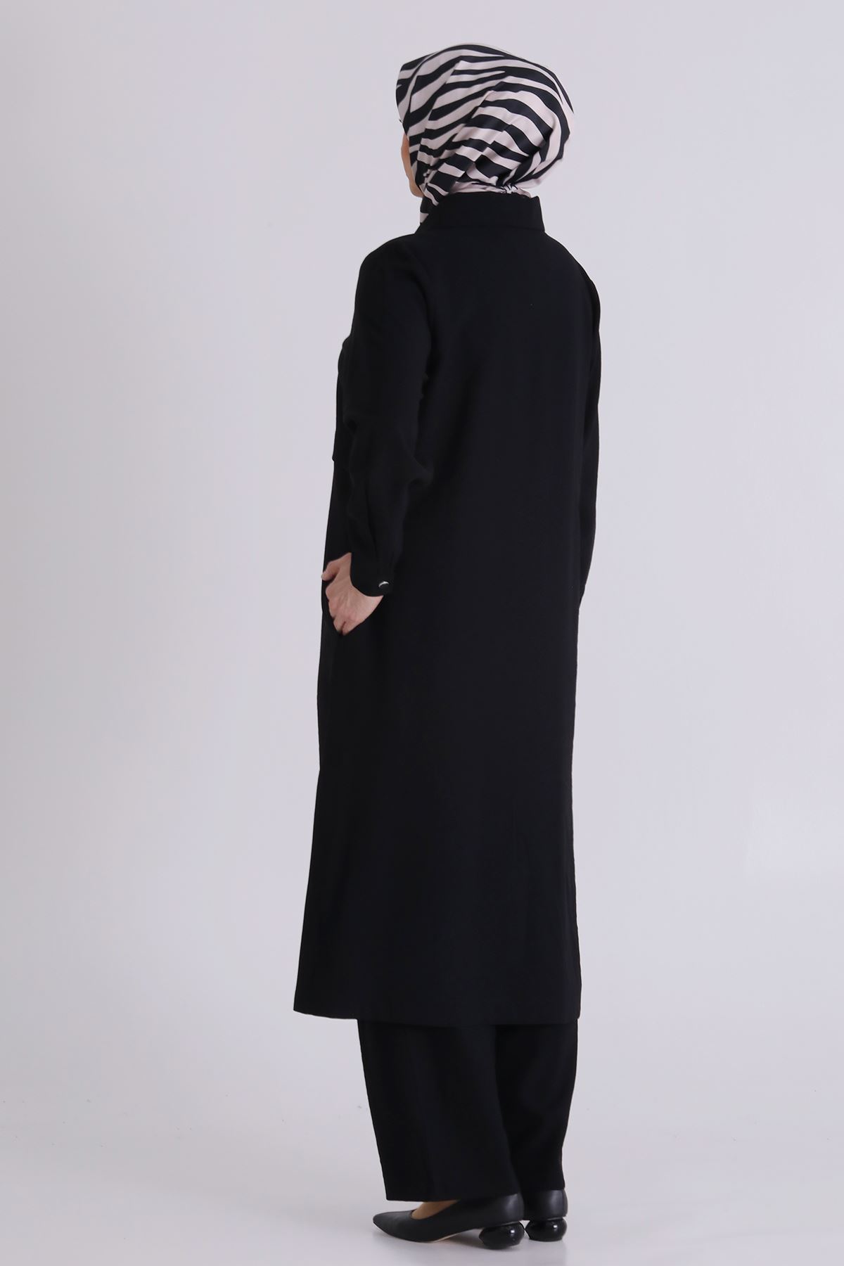 Behrem Nervür Detaylı Takım- LYN04436 Siyah