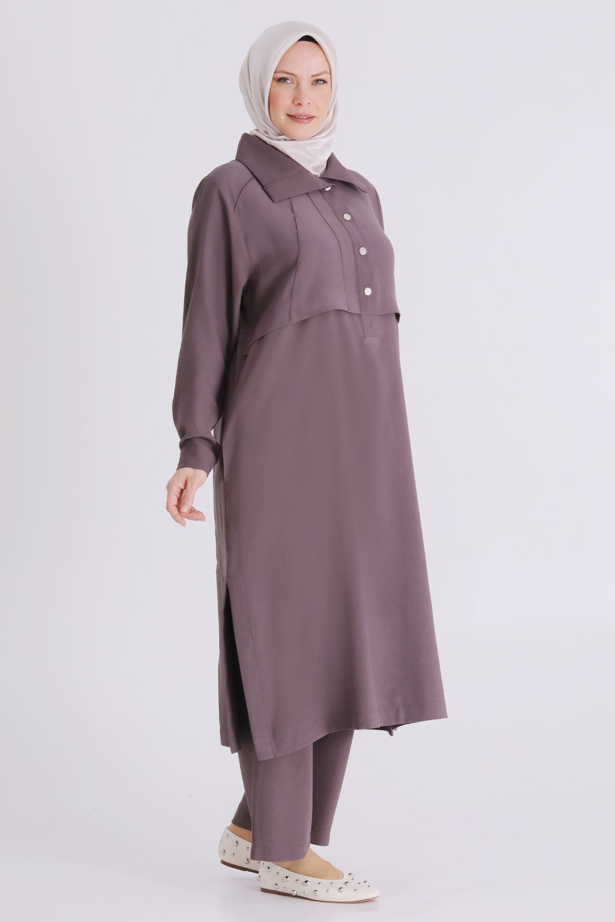 Behrem Nervür Detaylı Takım- LYN04436 Kakao