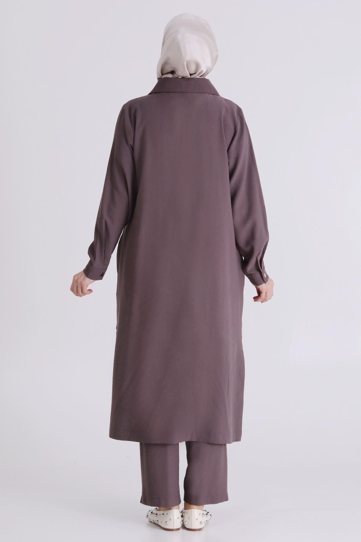 Behrem Nervür Detaylı Takım- LYN04436 Kakao