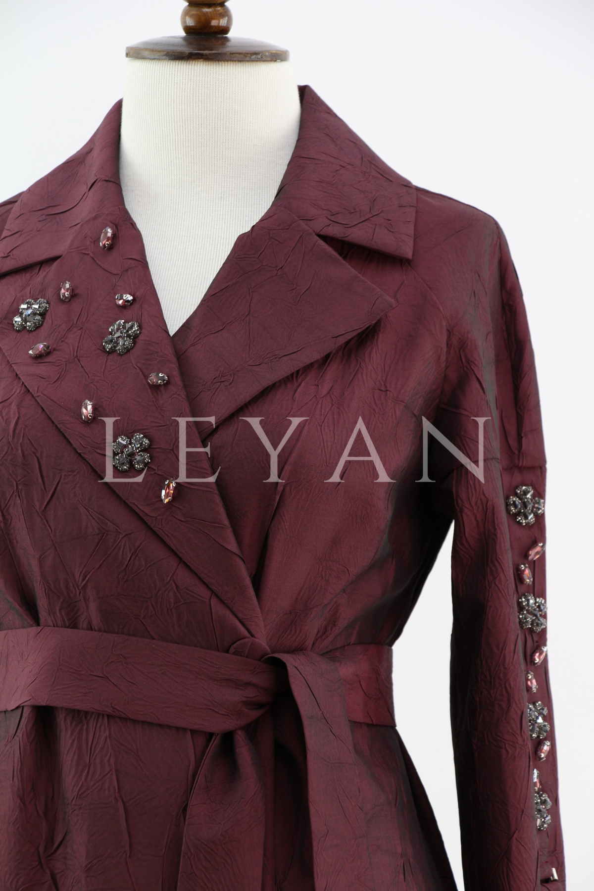 Orhan Store Taş İşlemeli Kap- LYN04400 Bordo