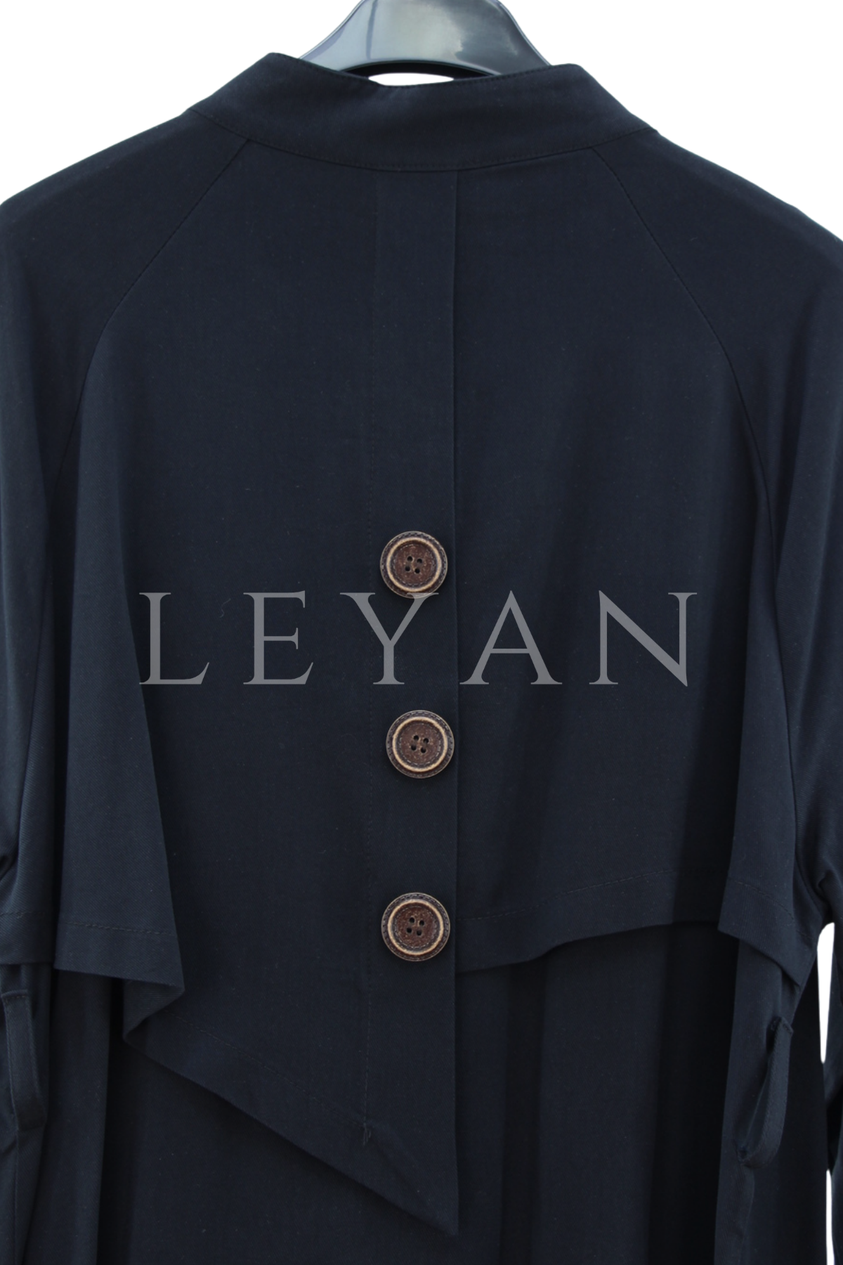Orhan Store Düğme Detaylı Kap- LYN04442 Siyah
