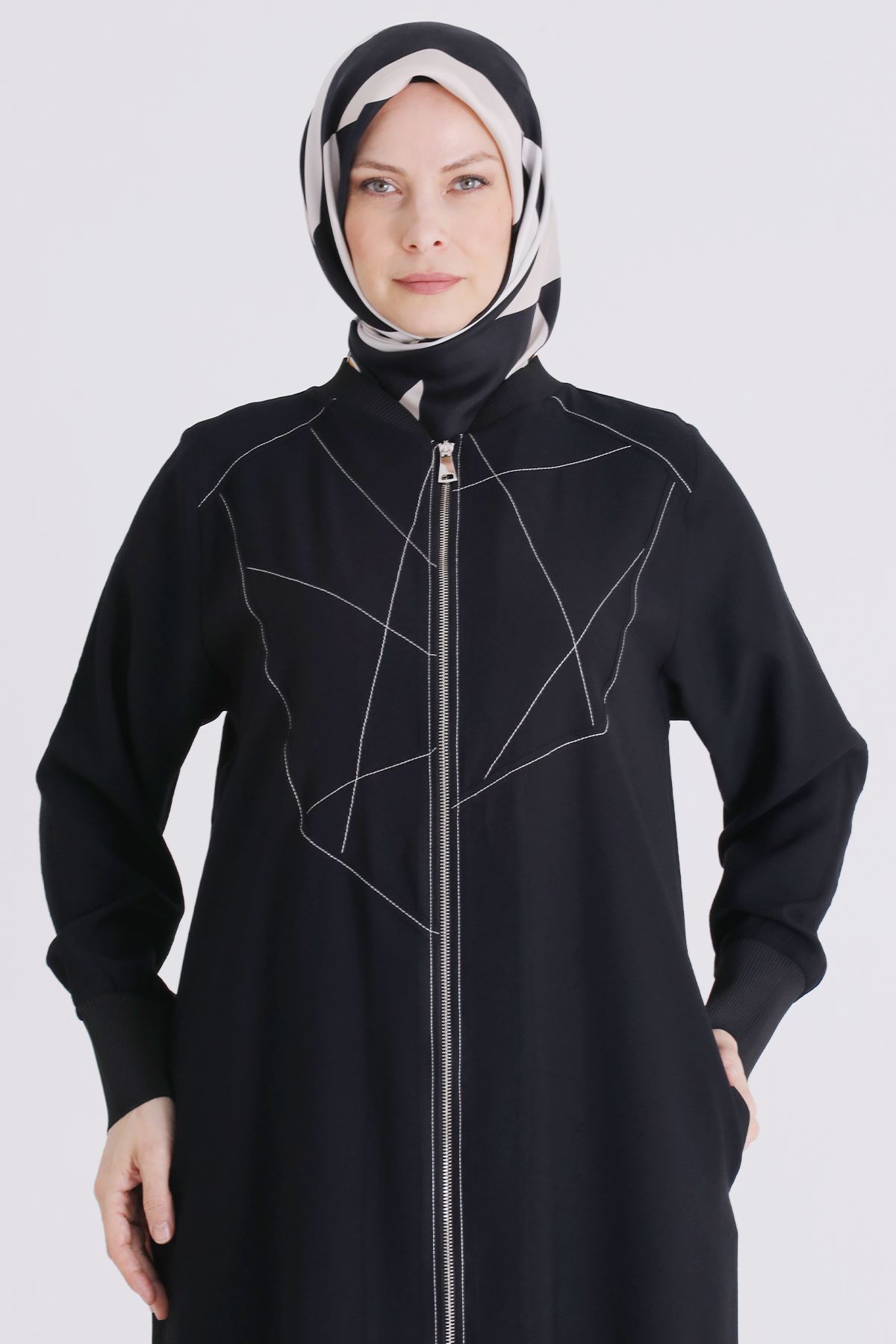 Behrem Çıtçıt Detaylı Kap- LYN04443 Siyah