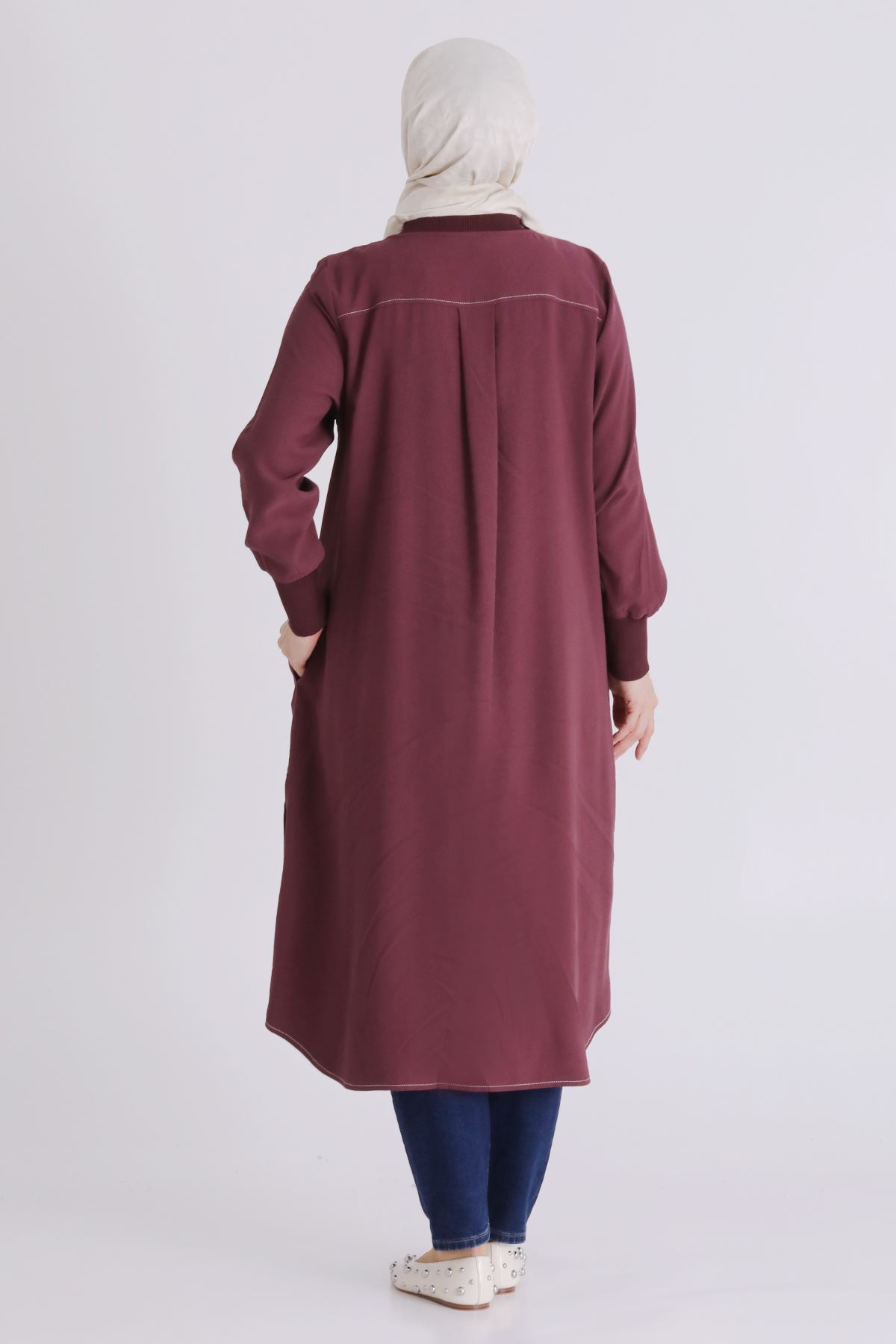 Behrem Çıtçıt Detaylı Kap- LYN04443 Bordo