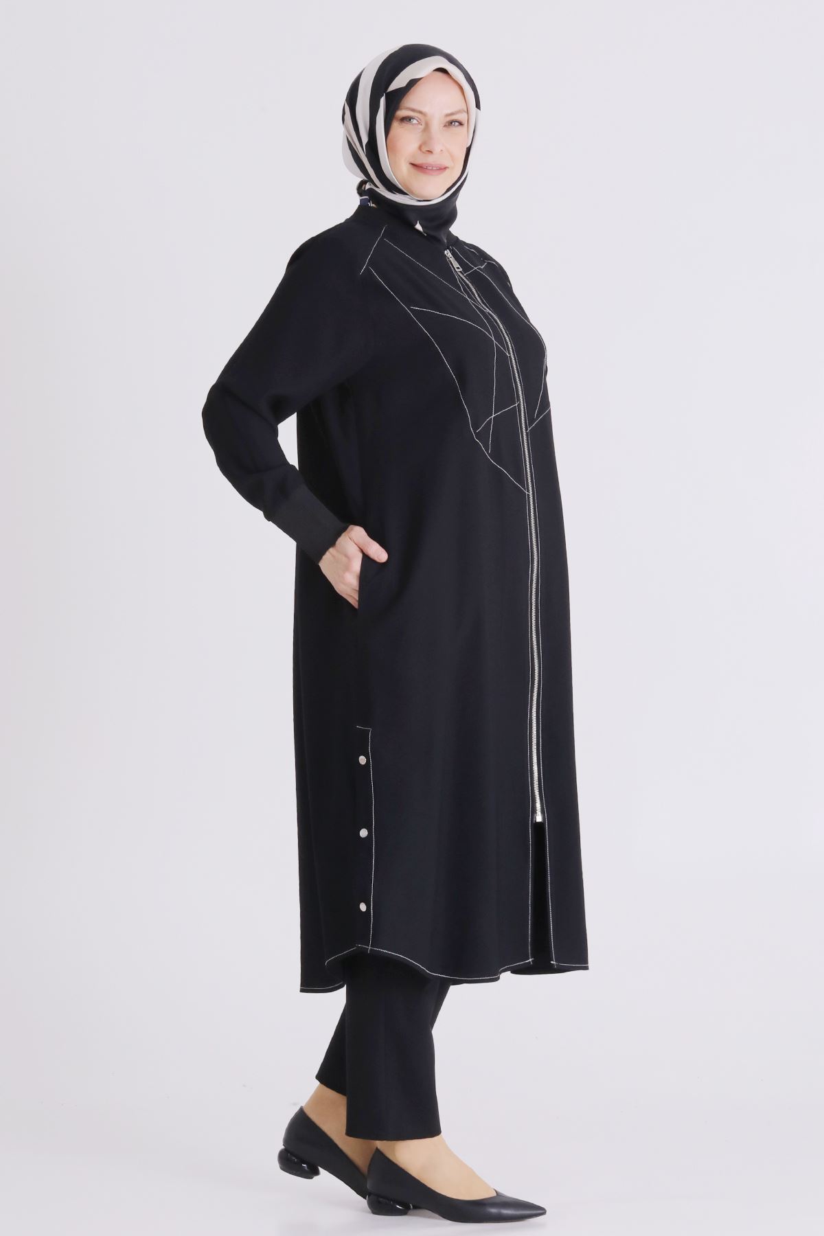 Behrem Çıtçıt Detaylı Kap- LYN04443 Siyah