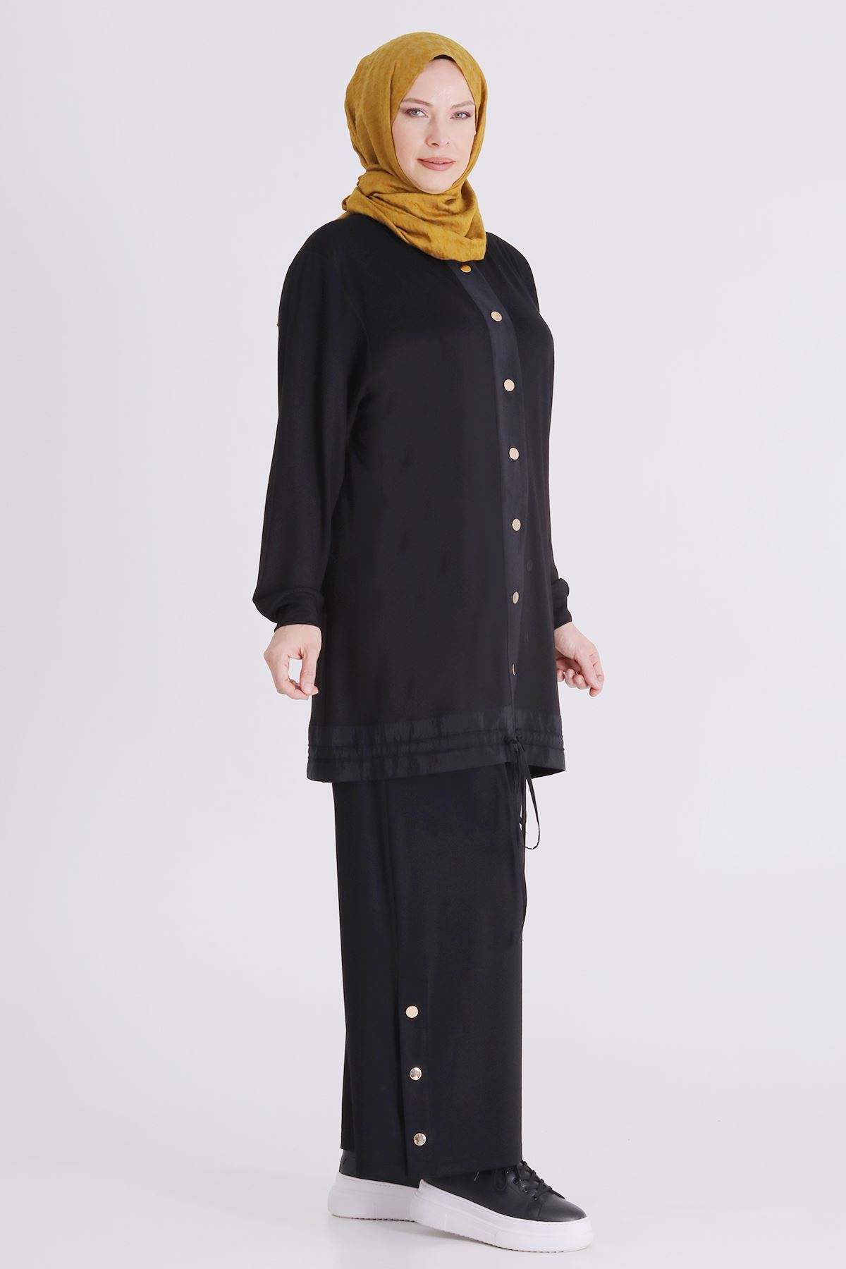 Behrem Çıtçıtlı Takım- LYN04445 Siyah