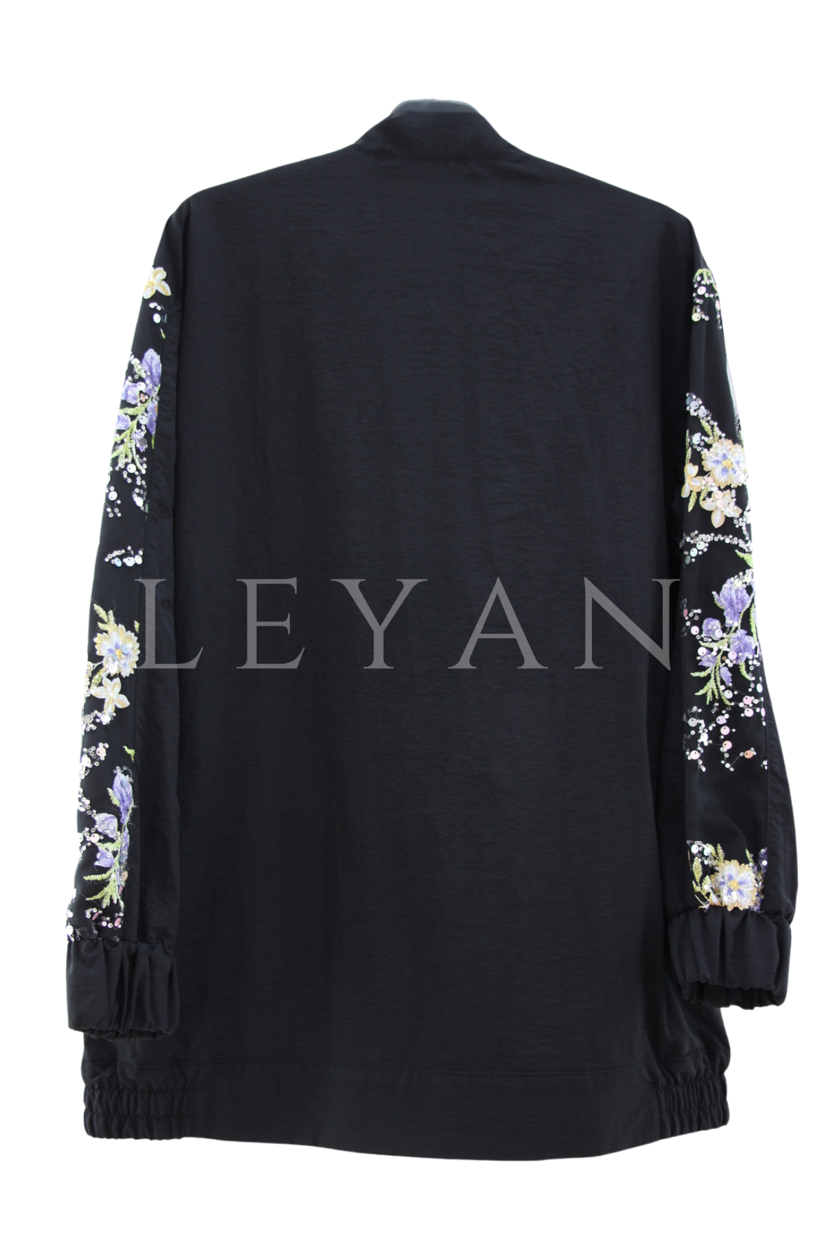 My312 Önü İşlemeli Ceket- LYN04447 Siyah