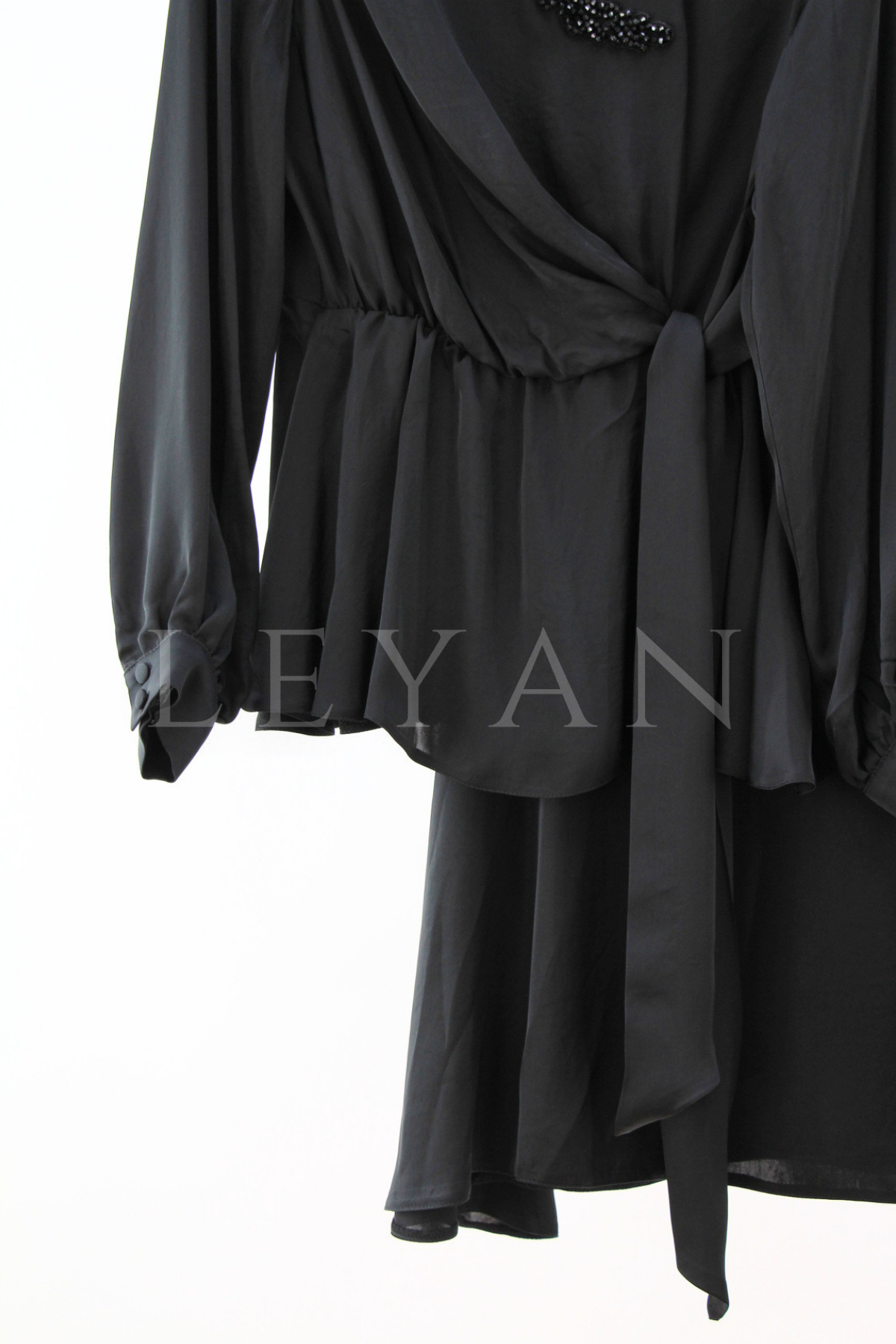 Orhan Store İşleme Detaylı Takım- LYN04448 Siyah