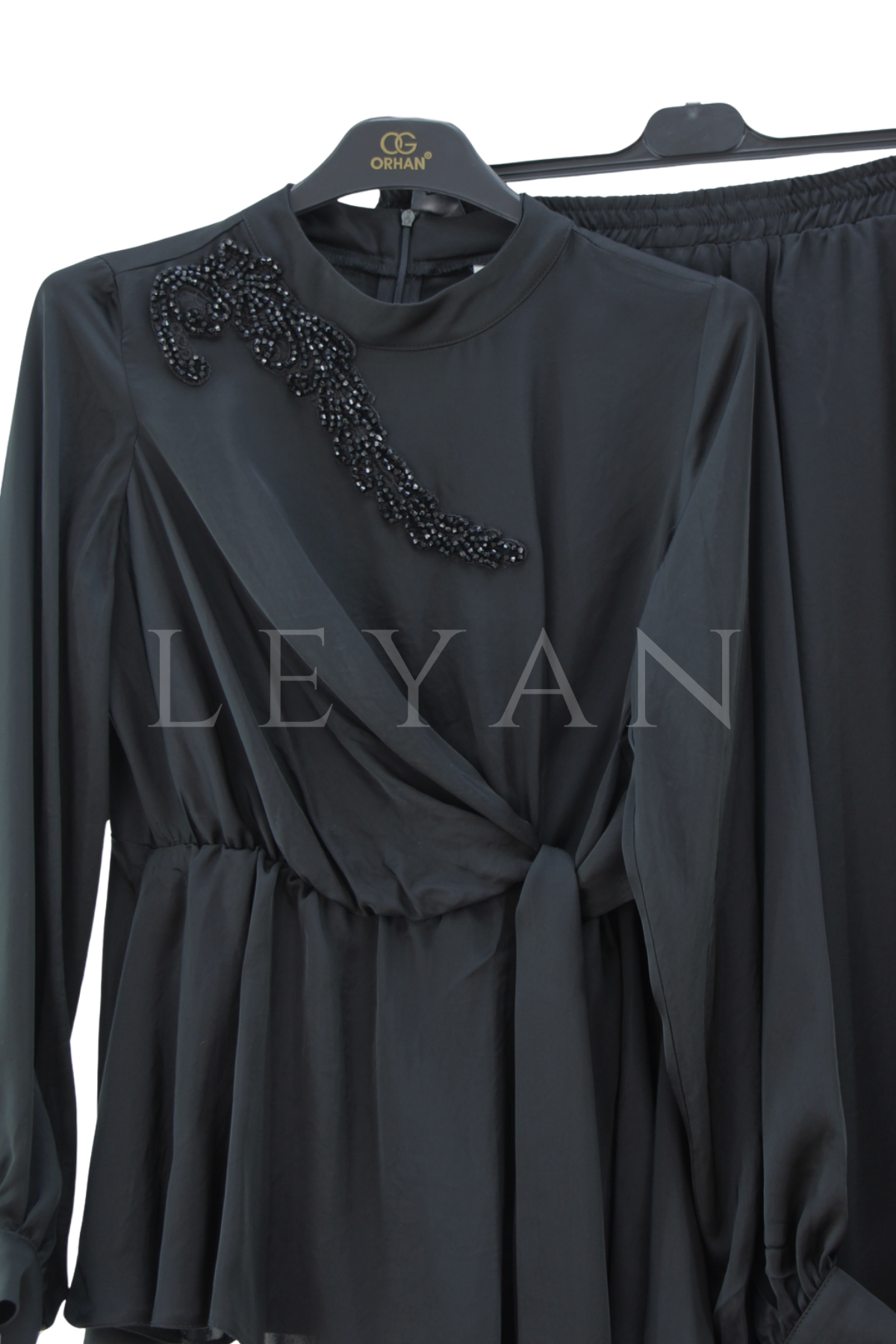 Orhan Store İşleme Detaylı Takım- LYN04448 Siyah
