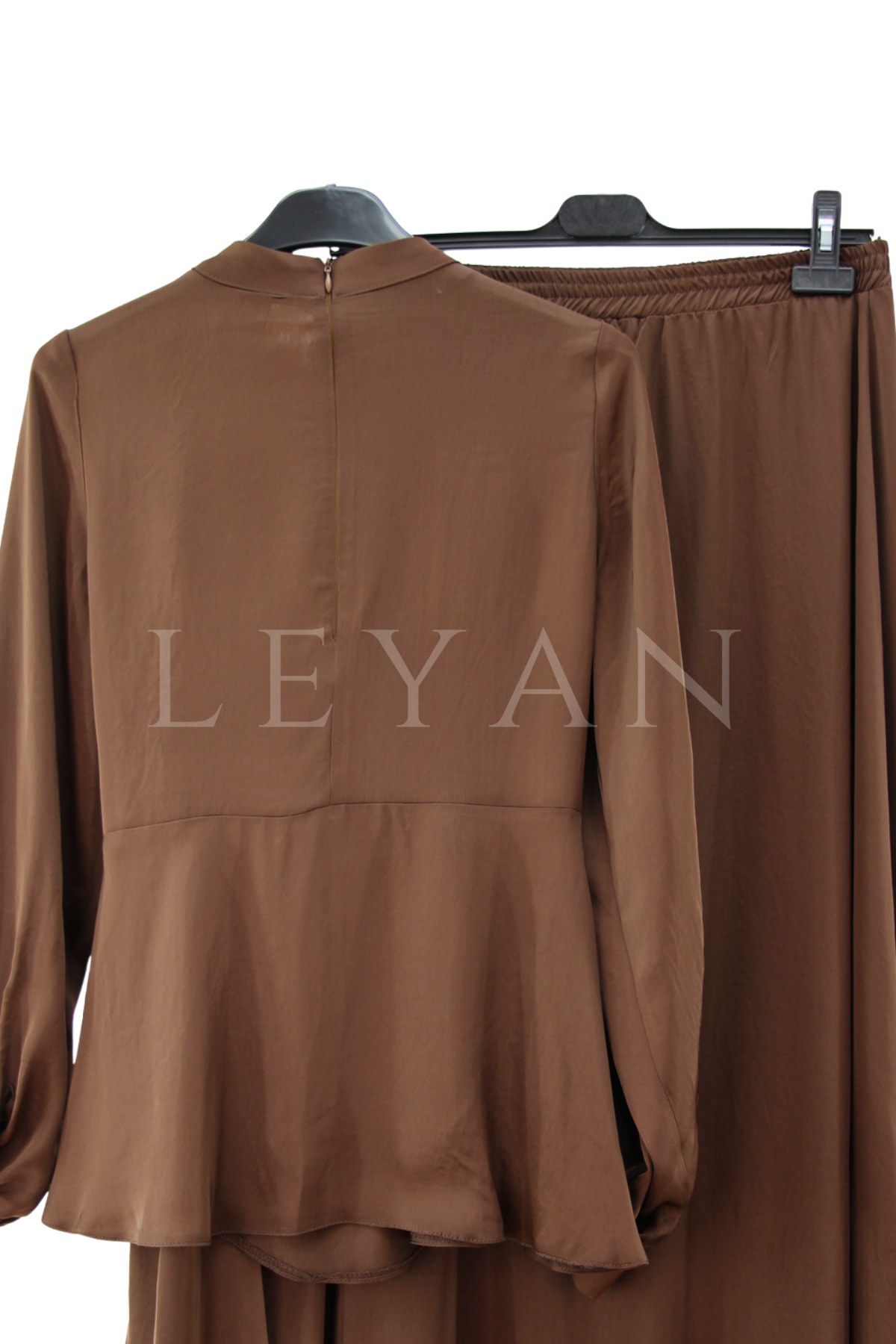 Orhan Store İşleme Detaylı Takım- LYN04448 Kahve