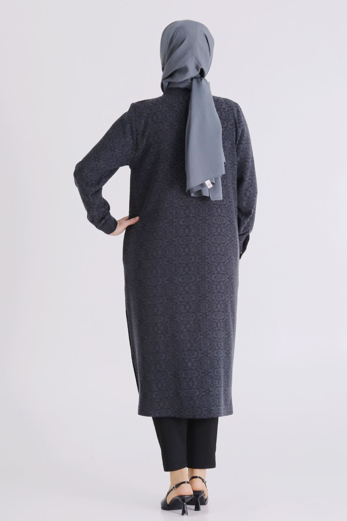 Behrem Leopar Baskılı Kap- LYN04458 Siyah