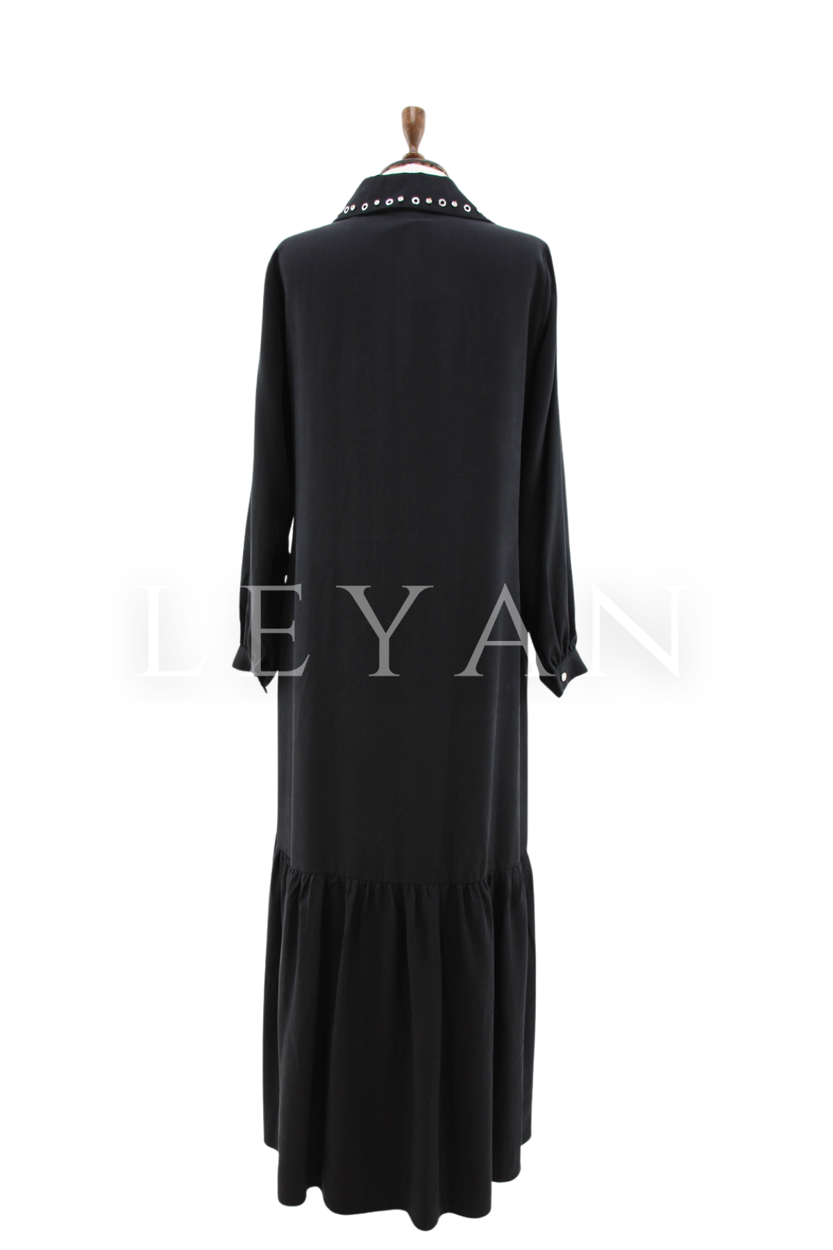 Orhan Store Taş Detaylı  Elbise- LYN04460 Siyah