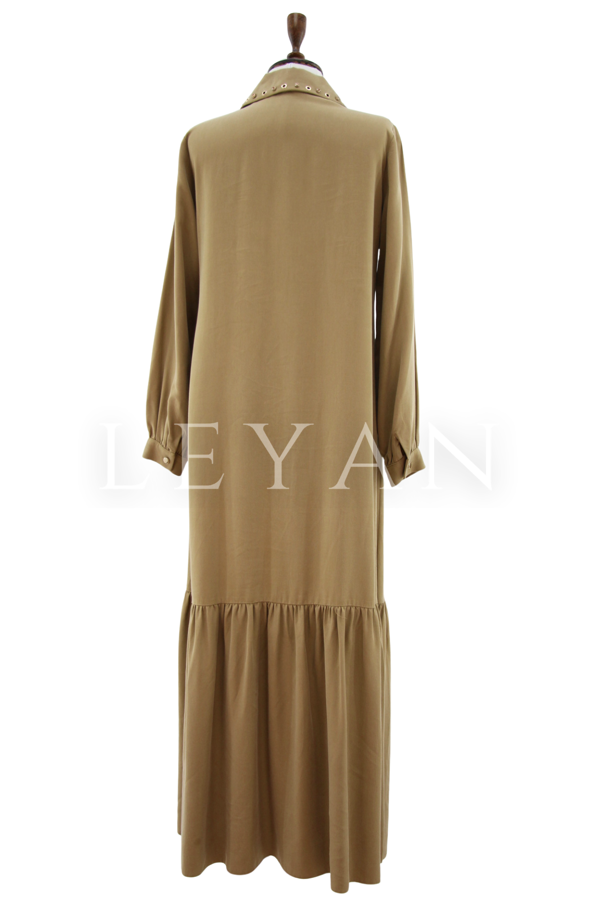 Orhan Store Taş Detaylı  Elbise- LYN04460 Olive