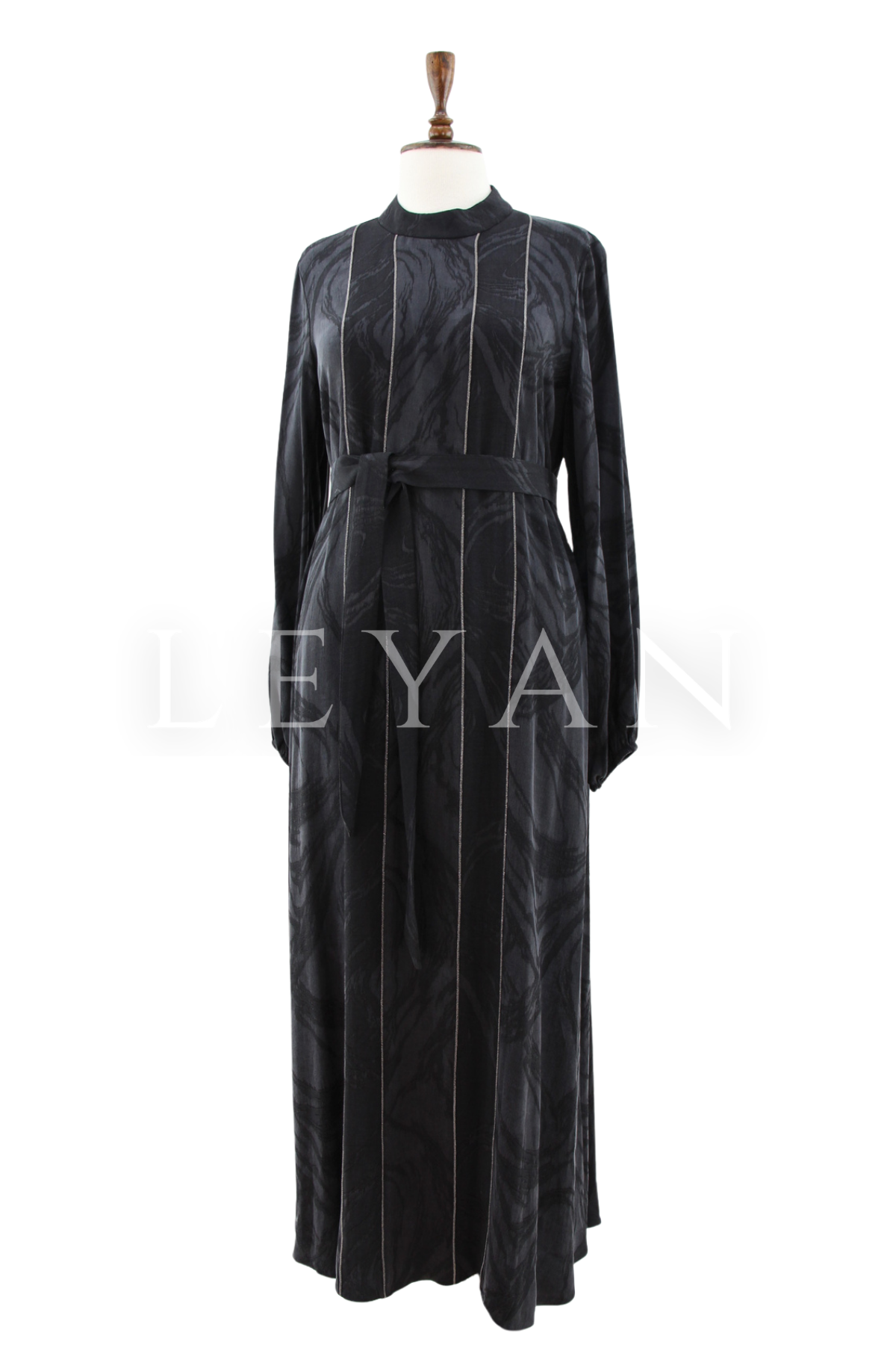 Orhan Store Qupra Elbise- LYN04463 Siyah