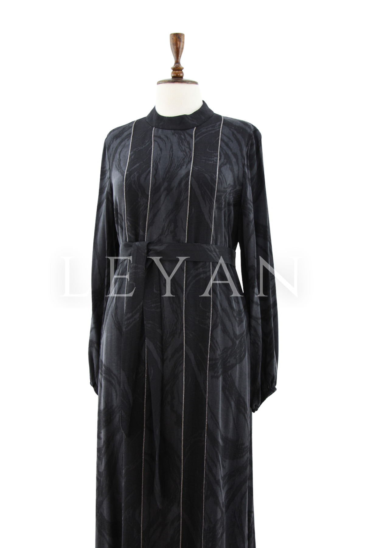 Orhan Store Qupra Elbise- LYN04463 Siyah