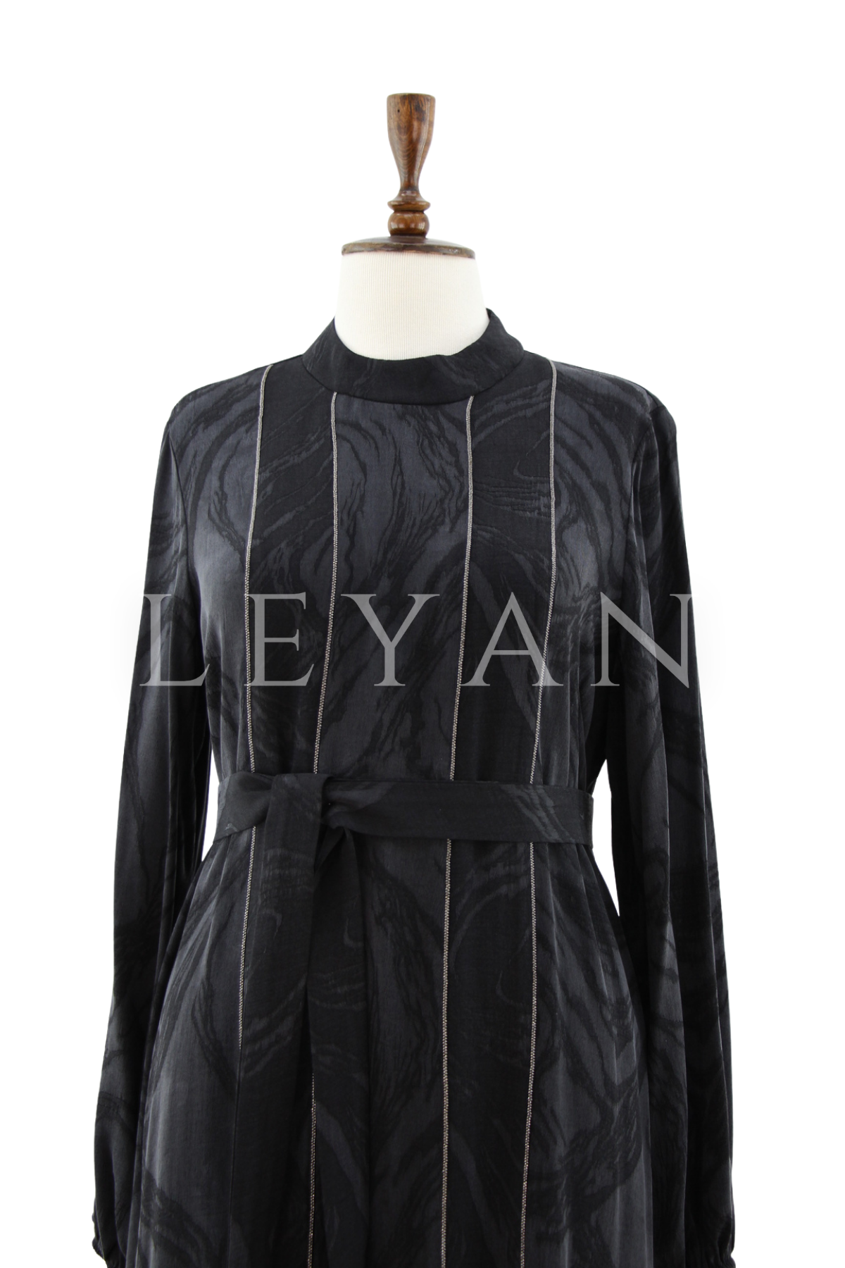 Orhan Store Qupra Elbise- LYN04463 Siyah