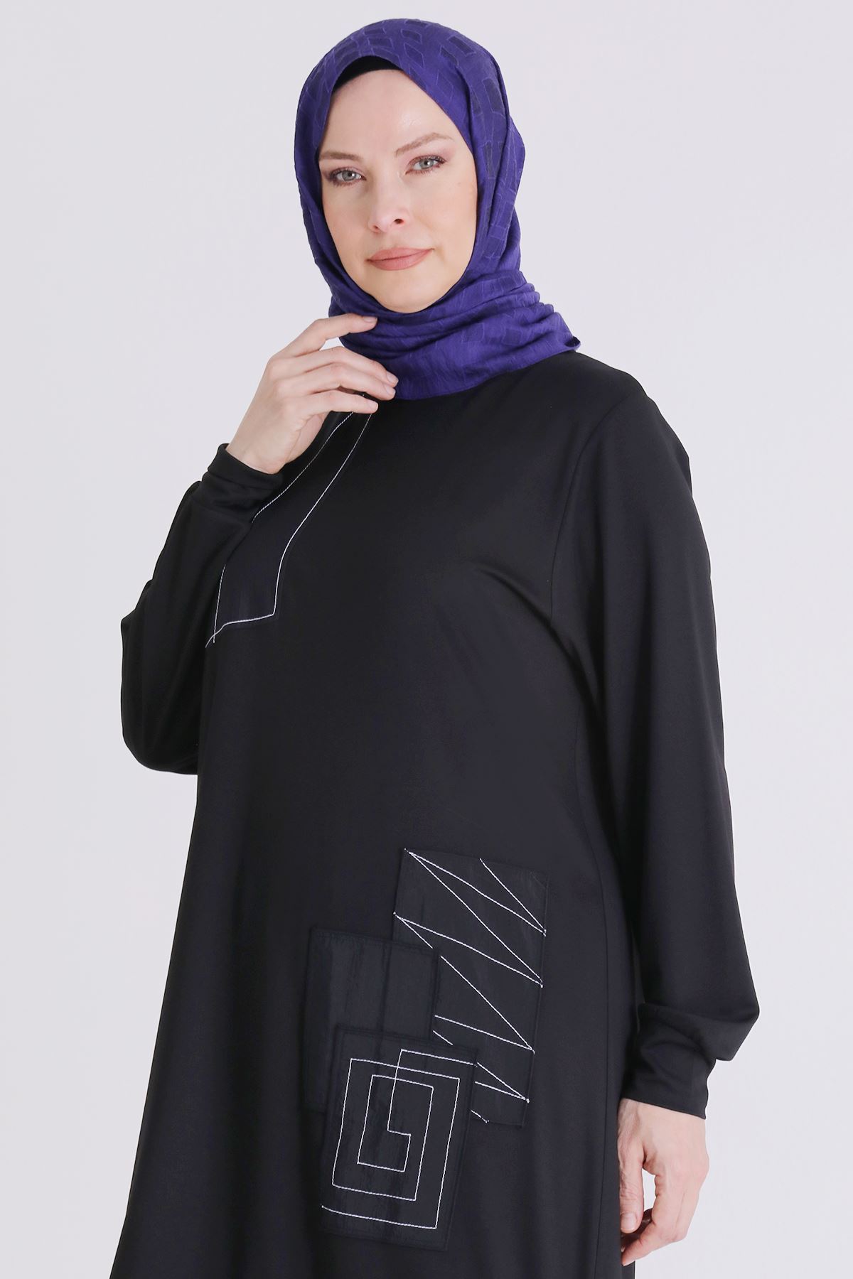 Behrem Dikiş Detaylı Takım- LYN04465 Siyah