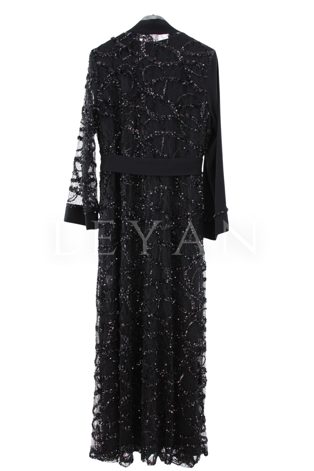 Orhan Store İşlemeli Abaya Takım- LYN04469 Siyah