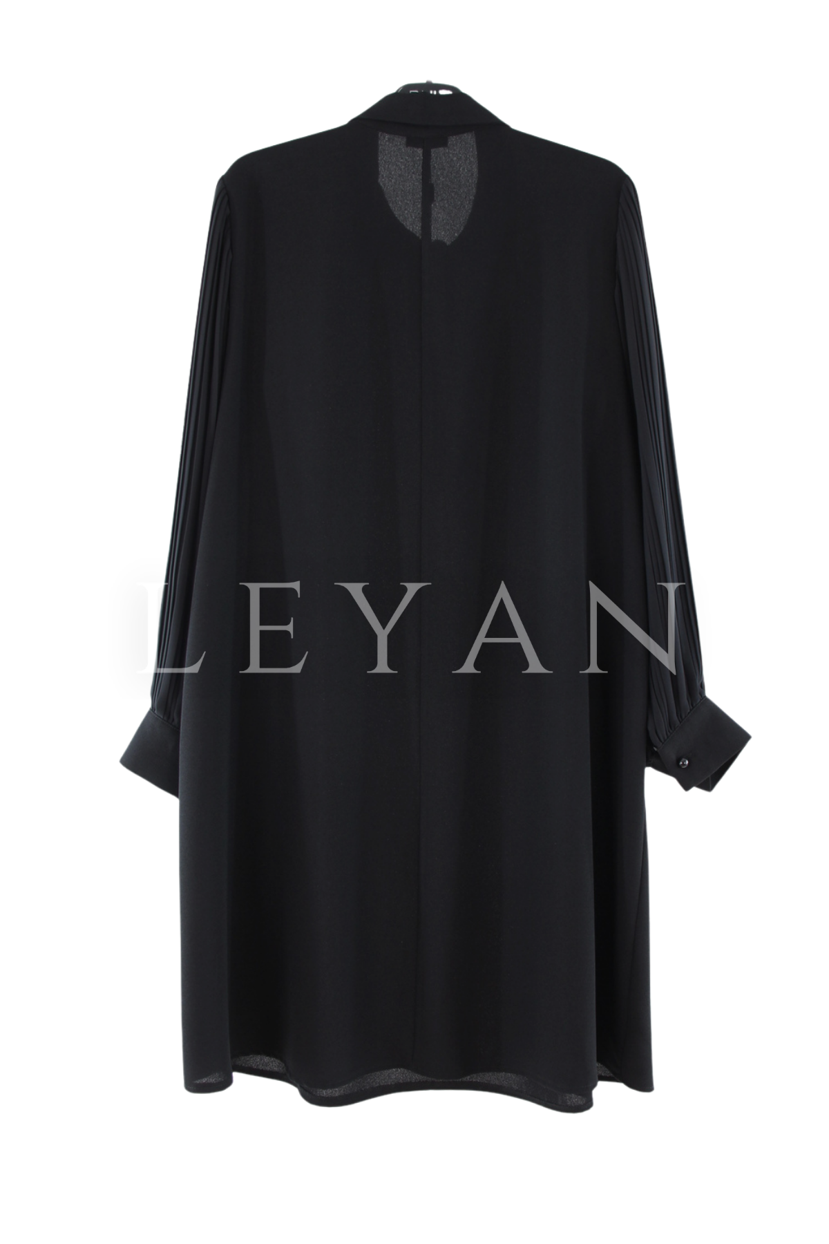 Dule Plise Kollu Tunik- LYN04474 Siyah