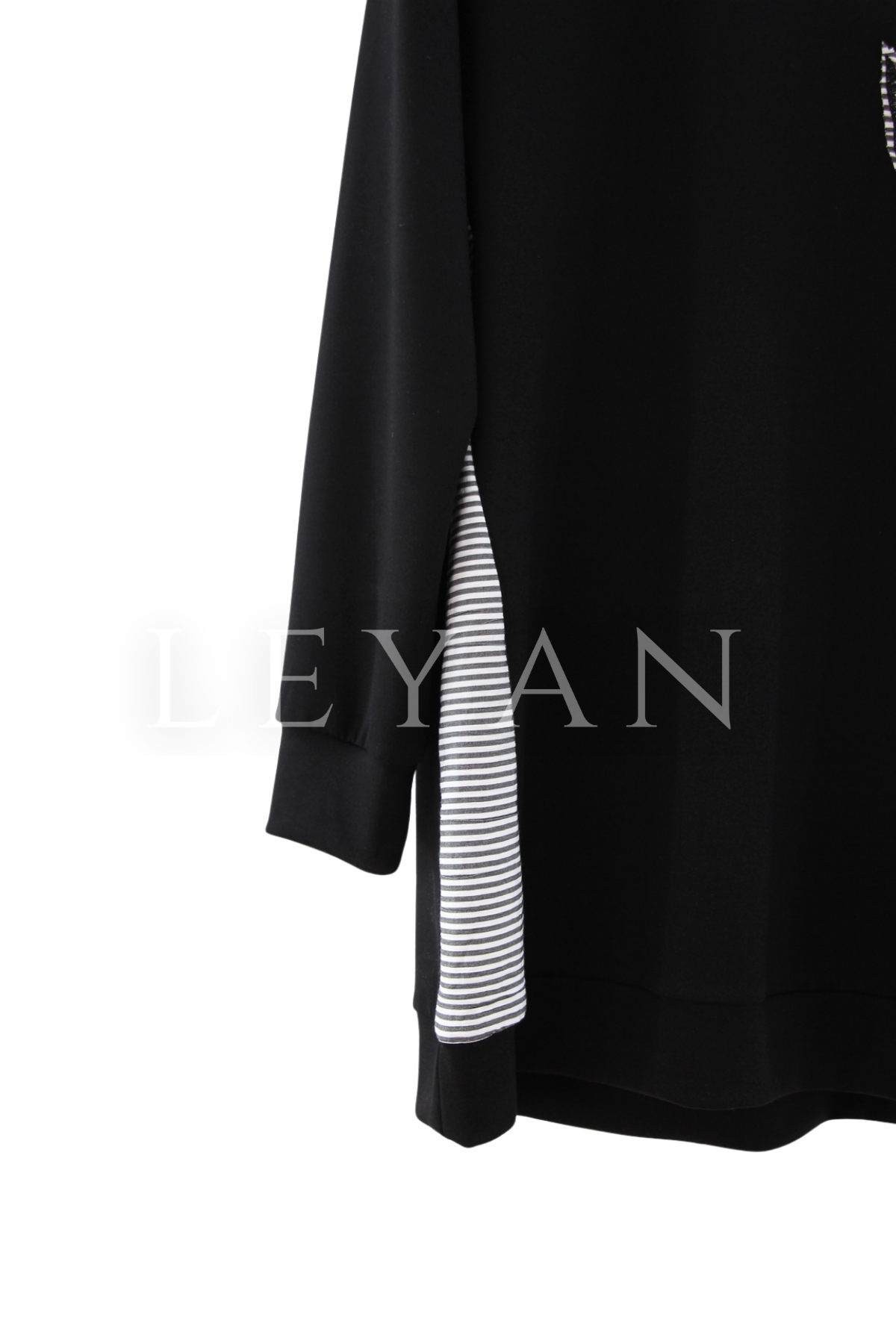 Fuat Gürşen Taş Detaylı Tunik- LYN04475 Siyah