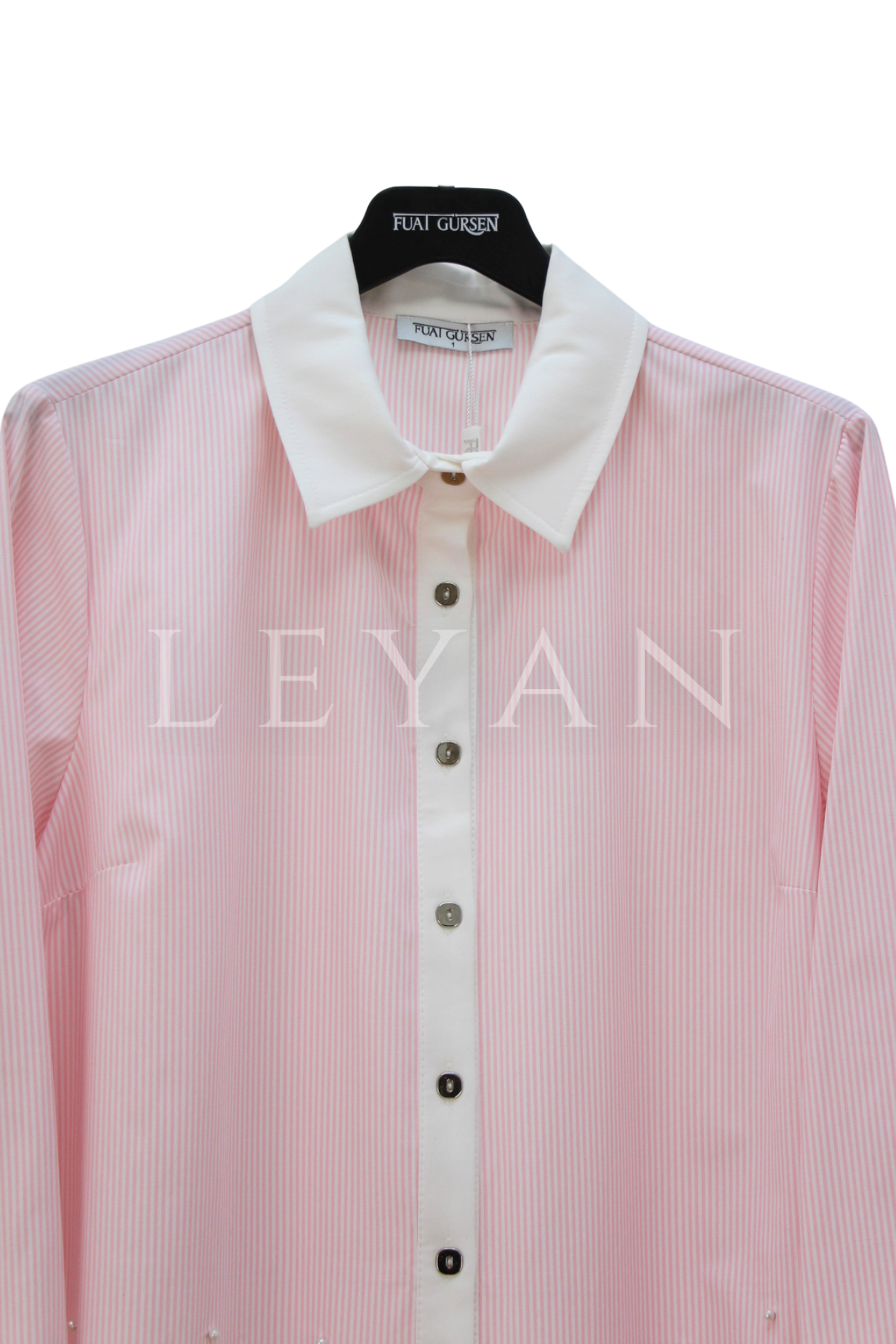 Fuat Gürşen Etek Ucu Taşlı Tunik- LYN04476 Pembe