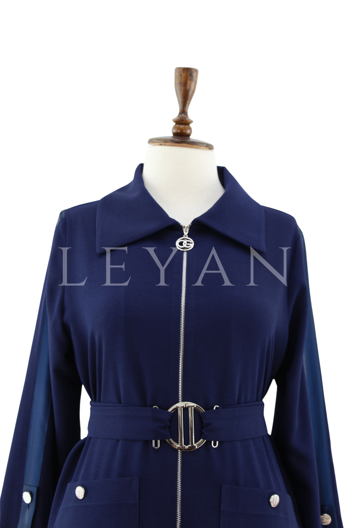 Orhan Store Kolları Şerit Detaylı Kap- LYN04481 Lacivert