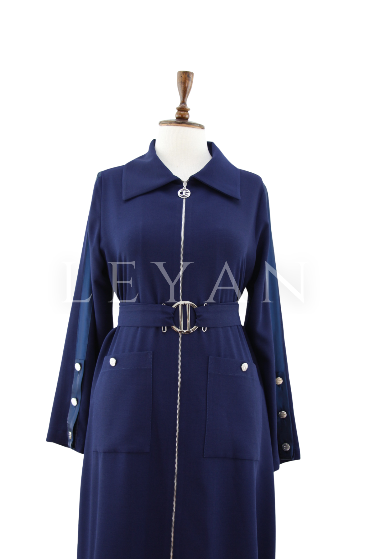 Orhan Store Kolları Şerit Detaylı Kap- LYN04481 Lacivert