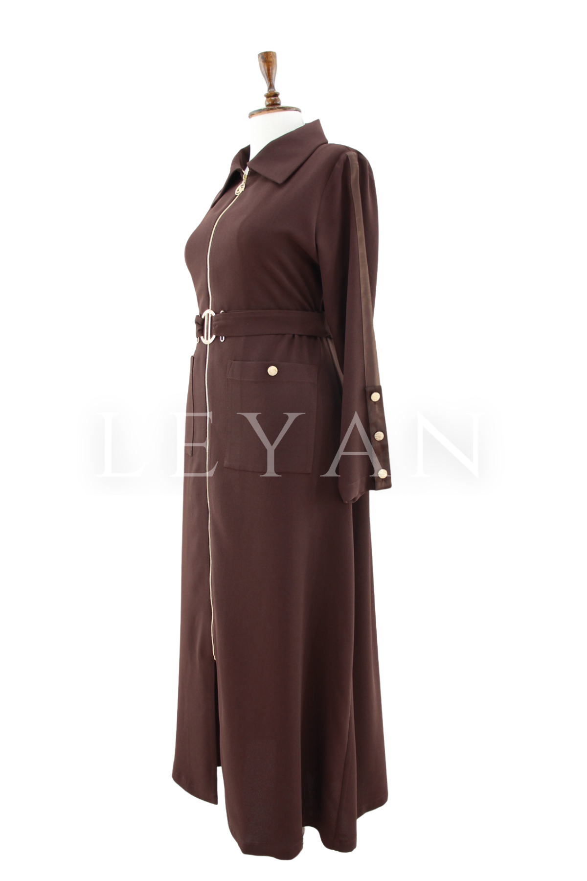 Orhan Store Kolları Şerit Detaylı Kap- LYN04481 Kahve